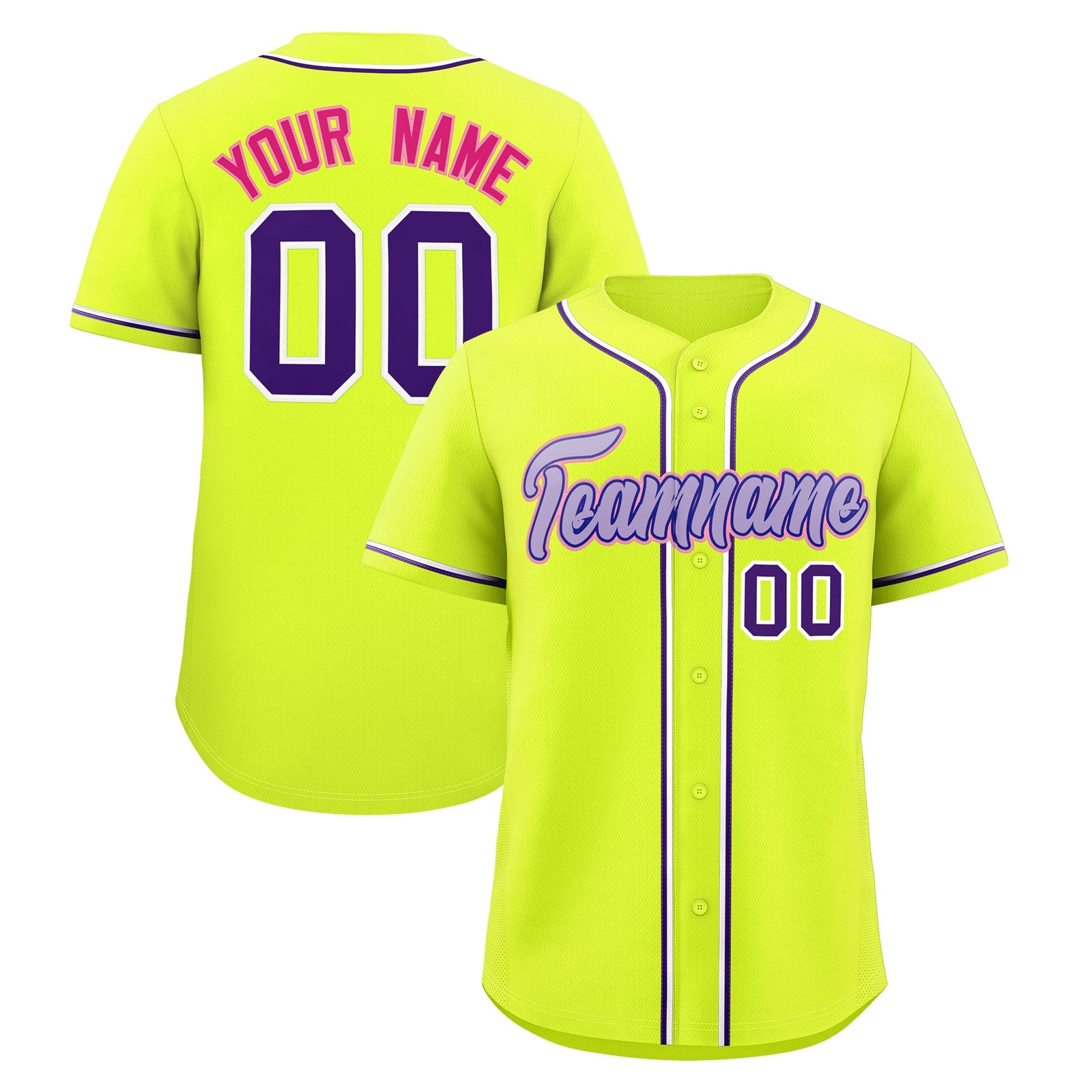 Custom Fluorescent Green Classic Style Stitched Sports Uniform Personalized For Teams Lightweight Baseball Jersey| KXKSHOP