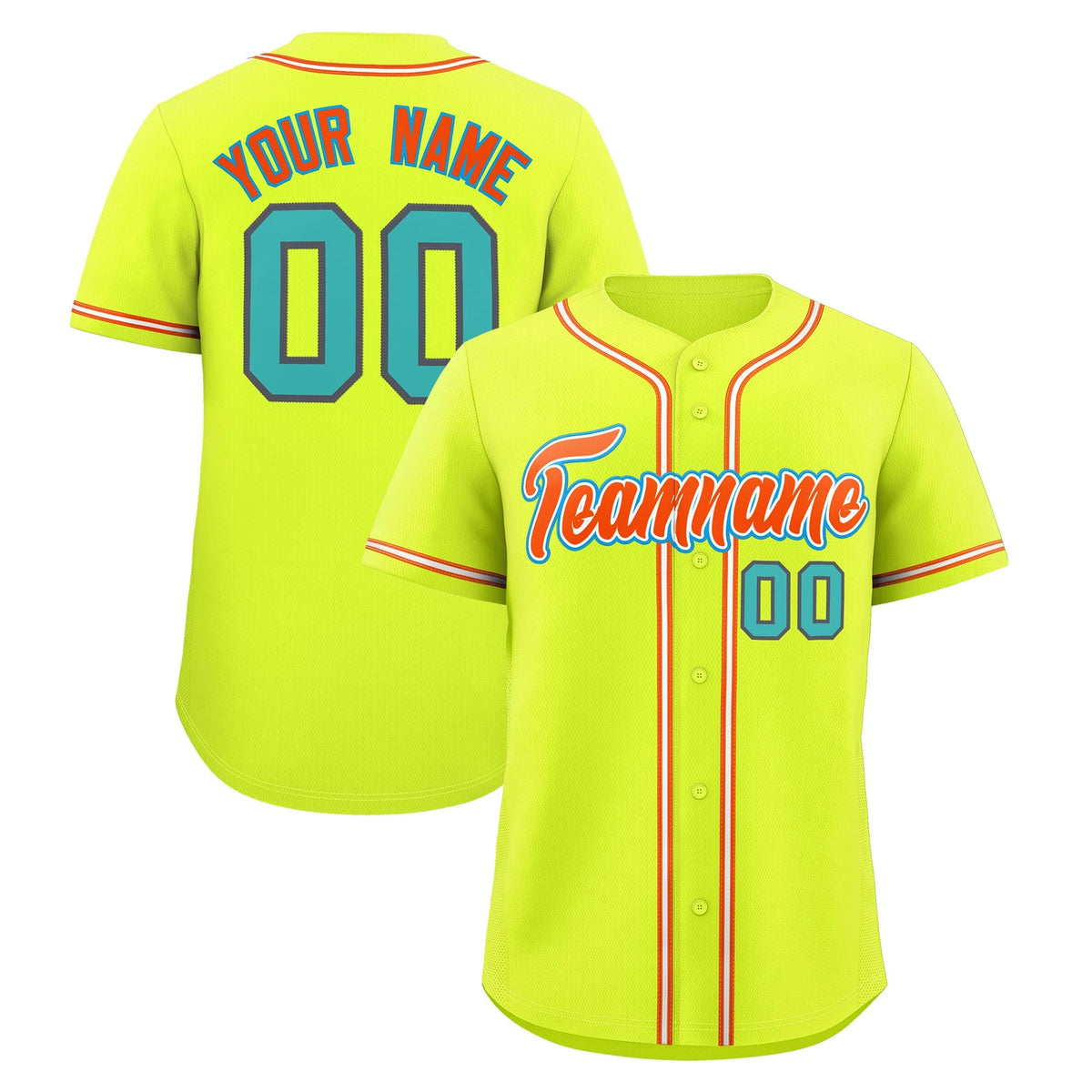 Custom Fluorescent Green Classic Style Stitched Sports Uniform Personalized For Teams Lightweight Baseball Jersey| KXKSHOP