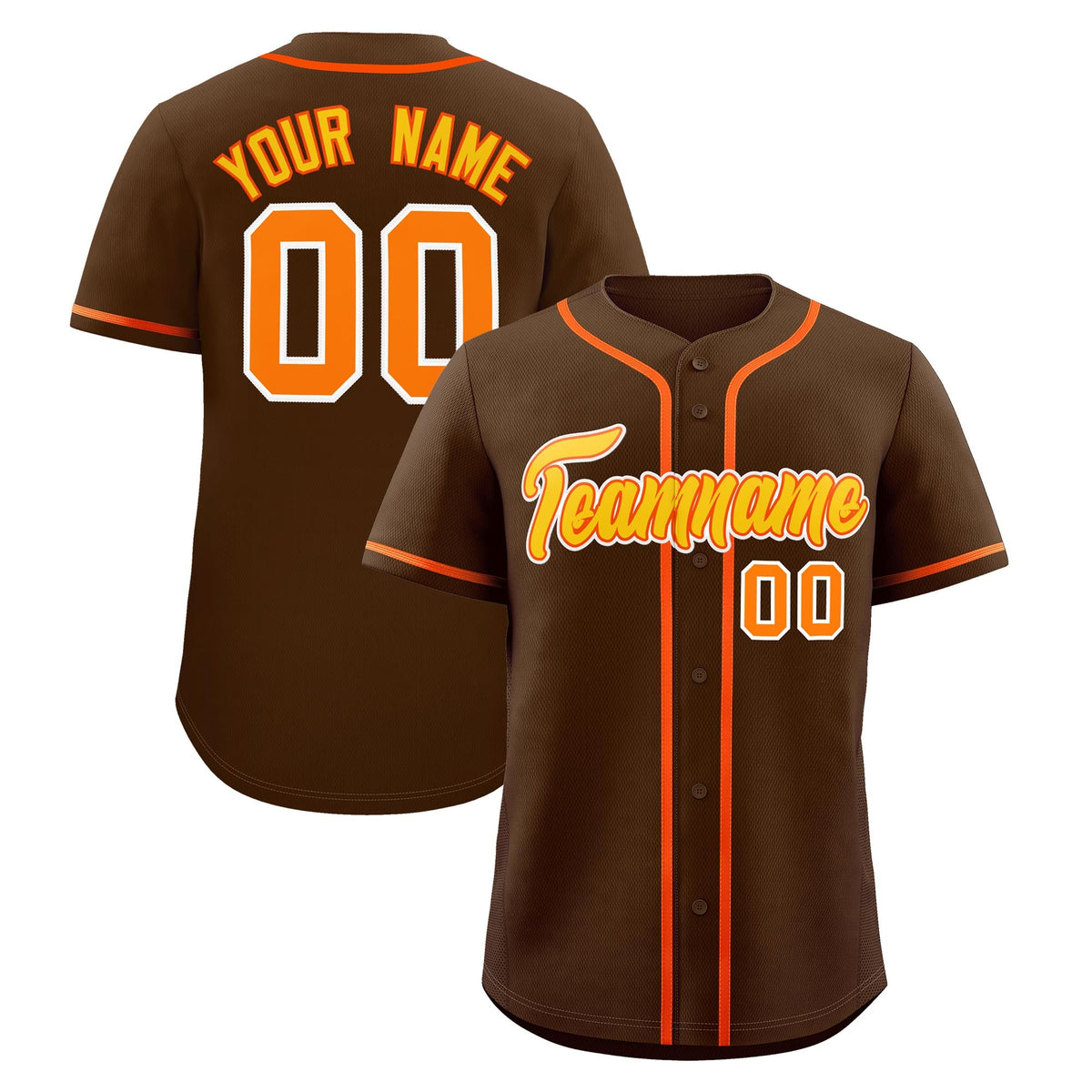 Custom Brown Classic Style Stitched Sports Uniform Personalized For Teams Lightweight Baseball Jersey| KXKSHOP