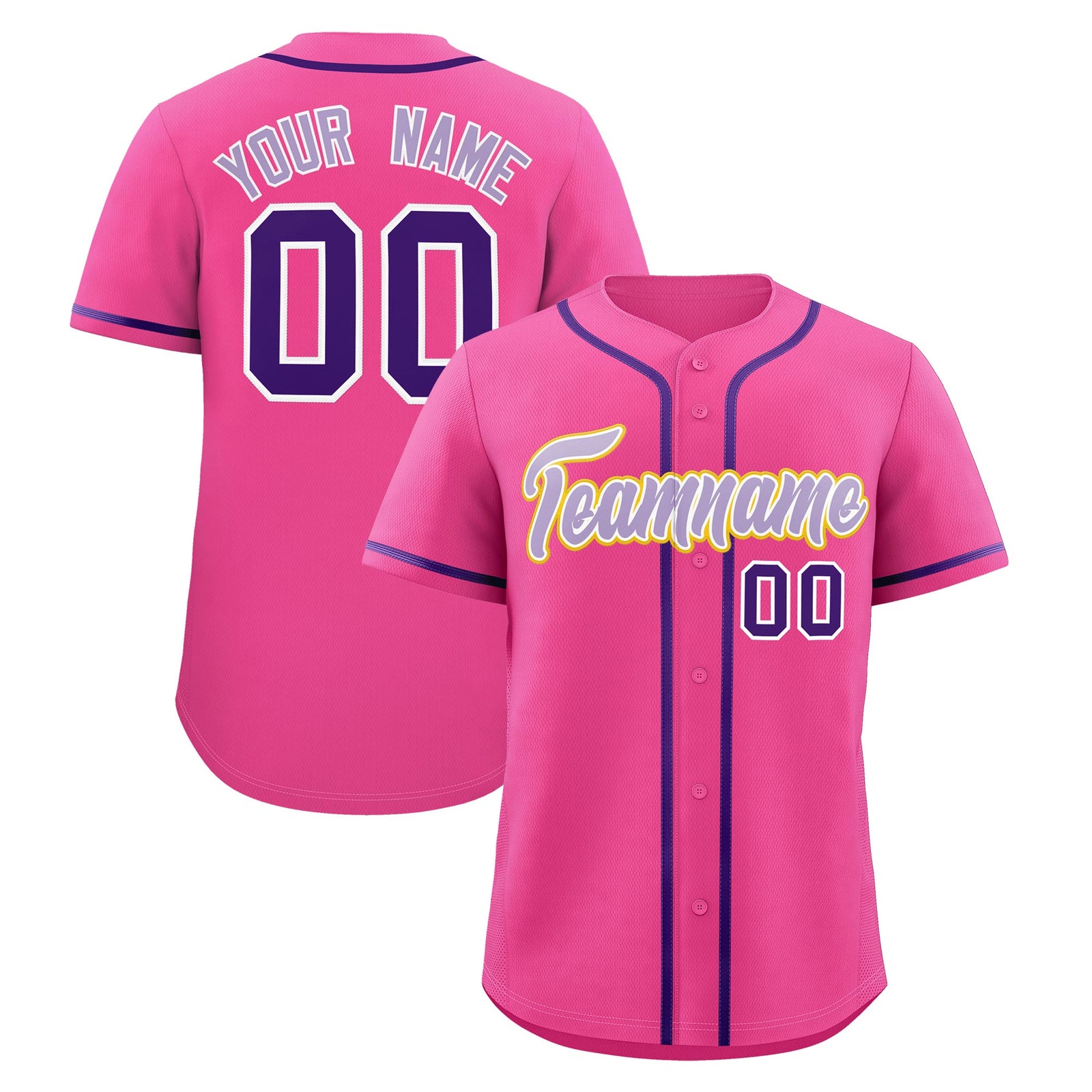 Custom Pink Classic Style Stitched Sports Uniform Personalized For Teams Quick Dry Baseball Jersey| KXKSHOP