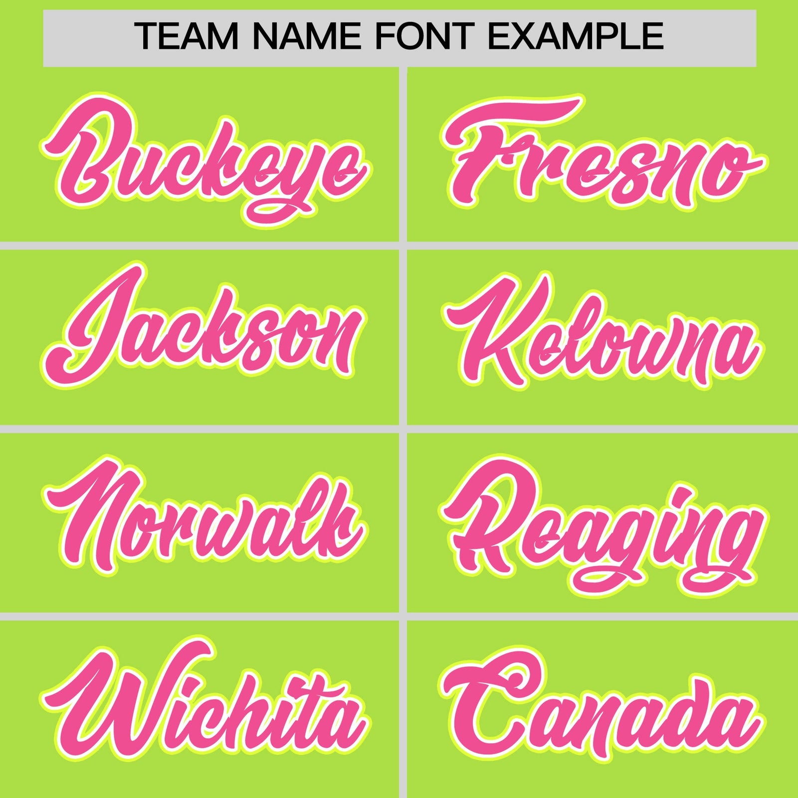 Custom Neon Green Classic Style Stitched Sports Uniform Personalized For Teams Quick Dry Baseball Jersey| KXKSHOP