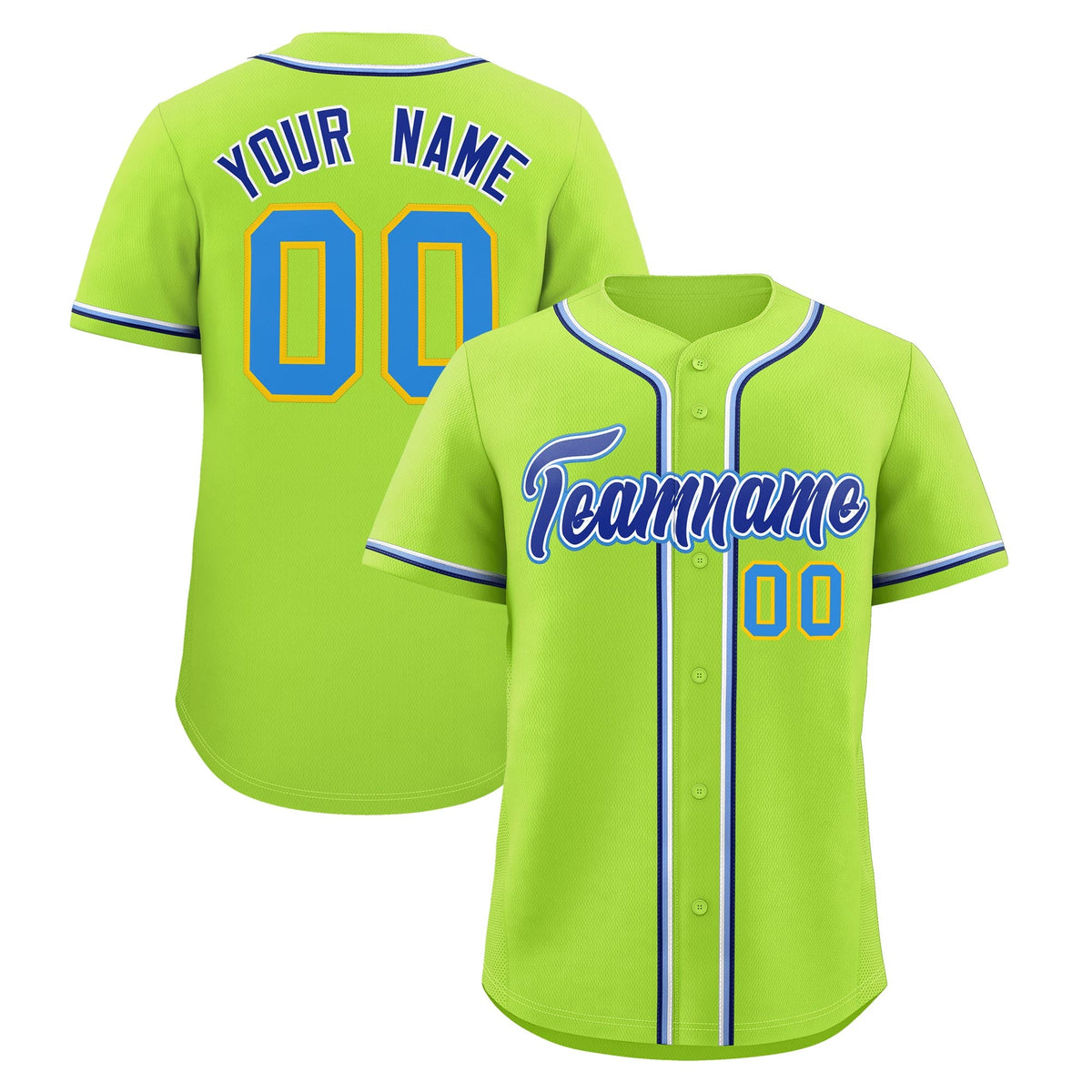Custom Neon Green Classic Style Stitched Sports Uniform Personalized For Teams Quick Dry Baseball Jersey| KXKSHOP