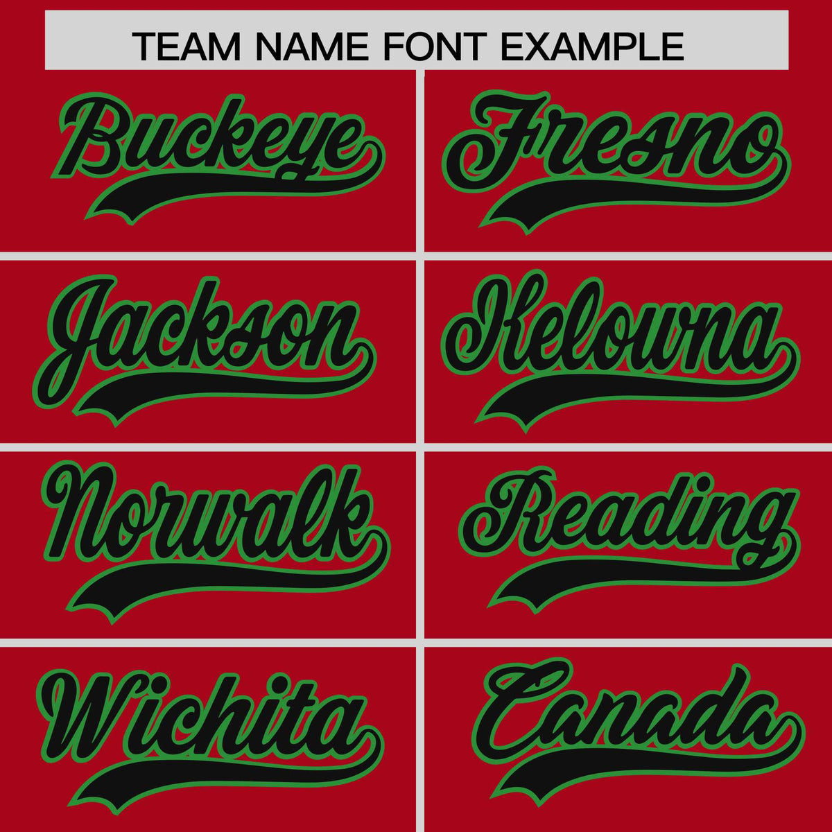 Custom Red Kelly Green Baroque Style Personalized Baseball Jersey