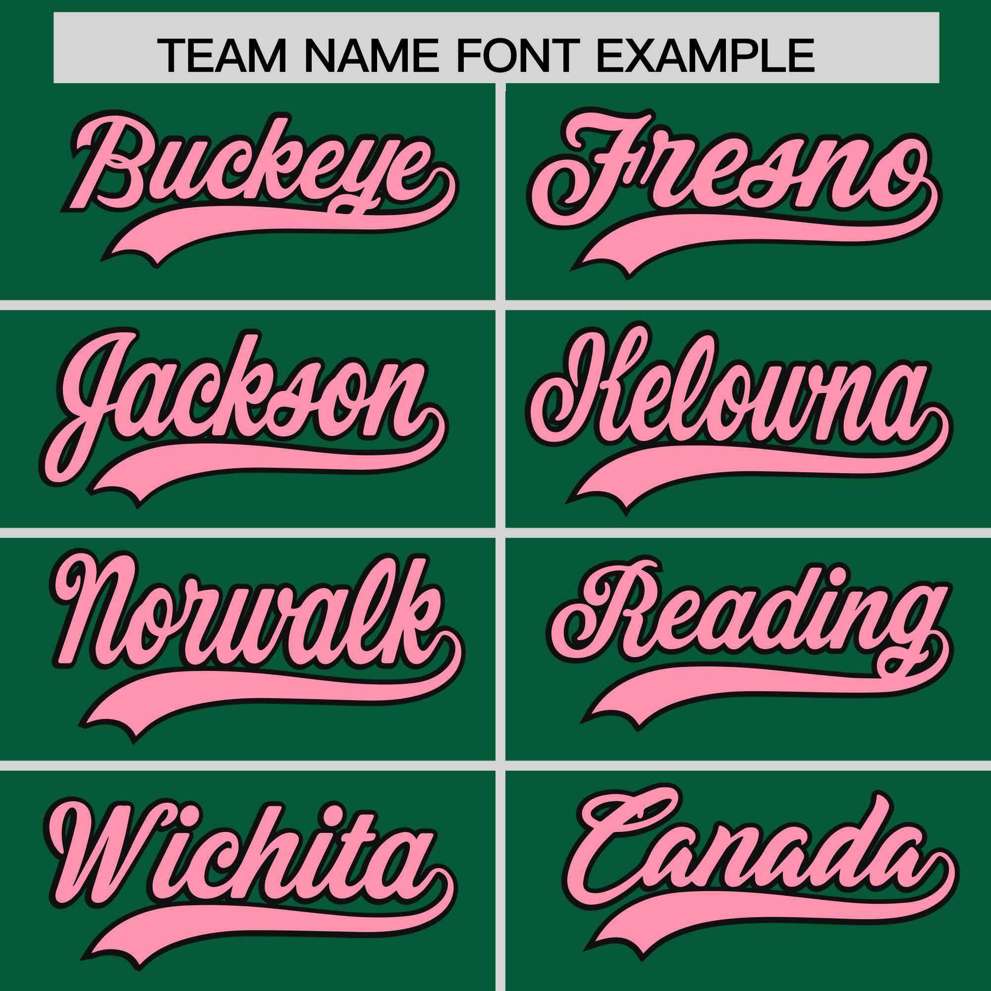 Custom Kelly Green Light Pink Baroque Style Personalized Baseball Jersey