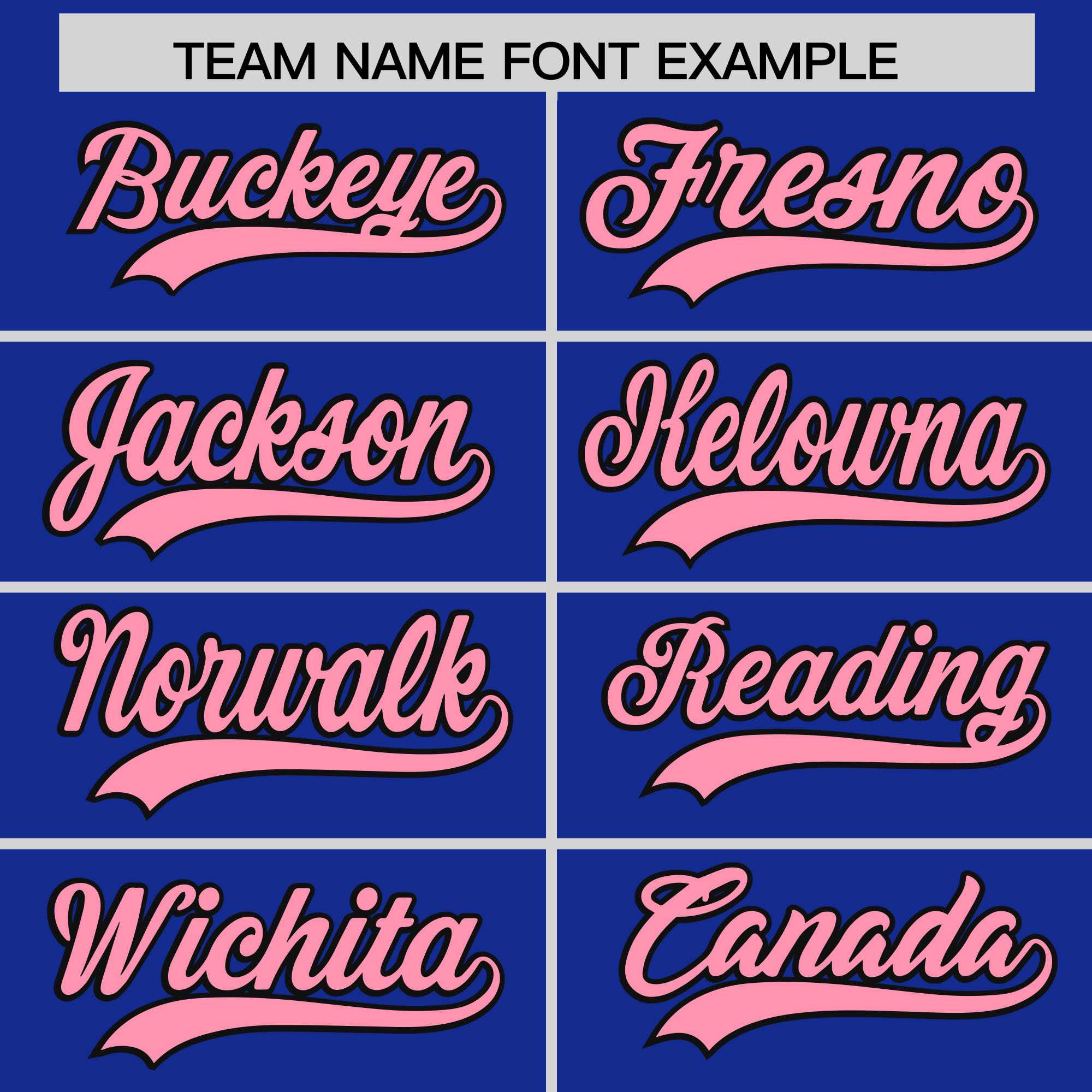 Custom Royal Light Pink Baroque Style Personalized Baseball Jersey