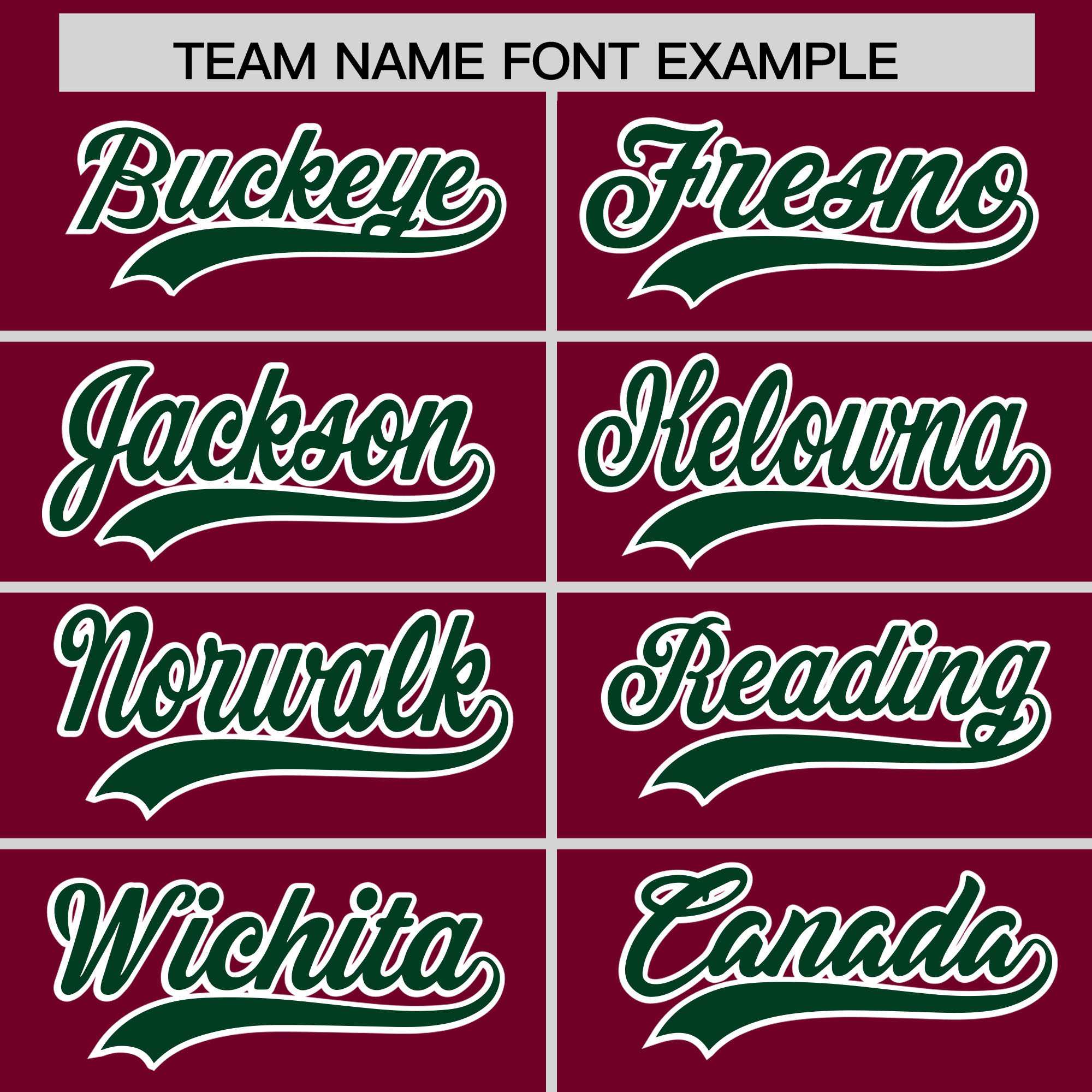 Custom Crimson Green Baroque Style Personalized Baseball Jersey