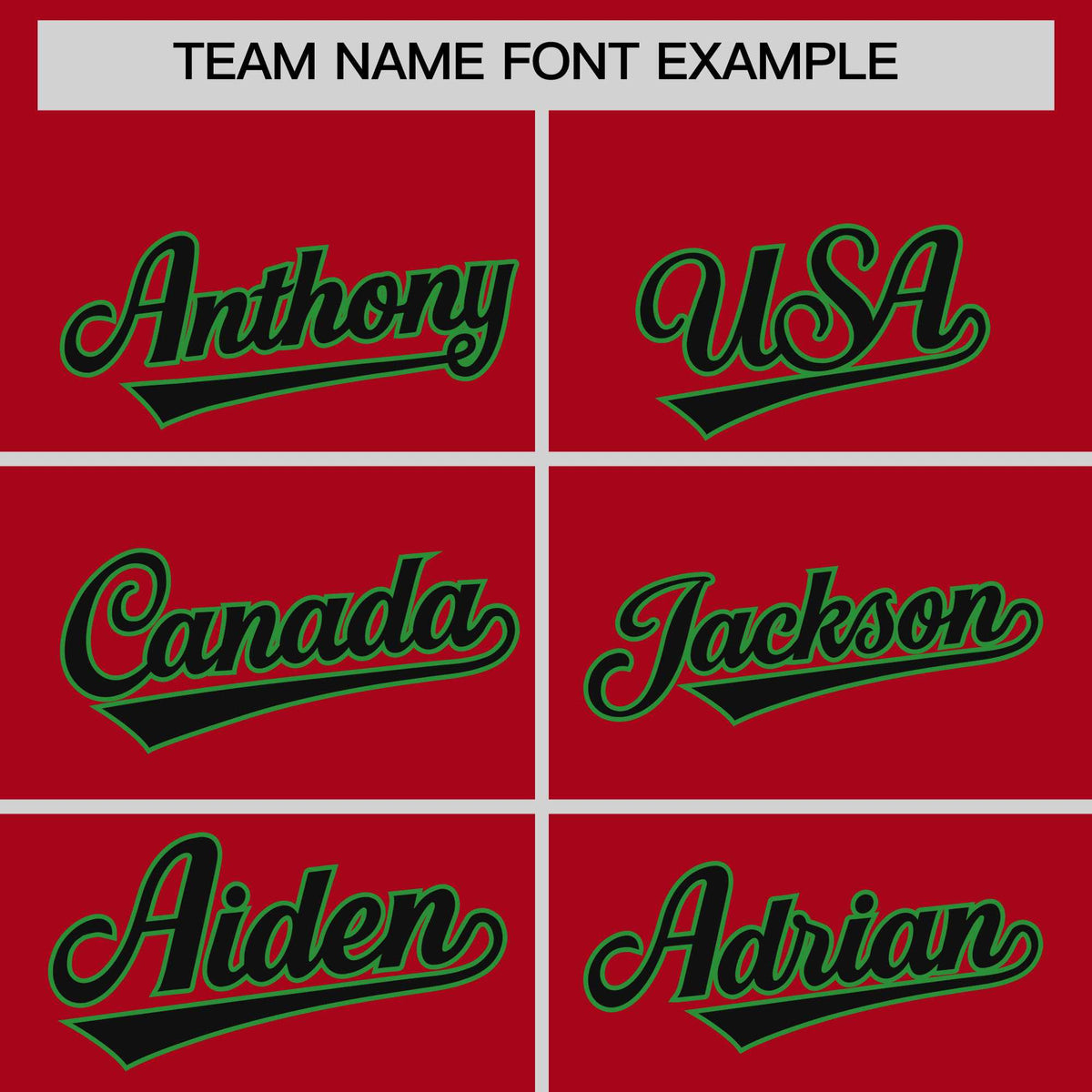 Custom Red Kelly Green Baroque Style Personalized Baseball Jersey