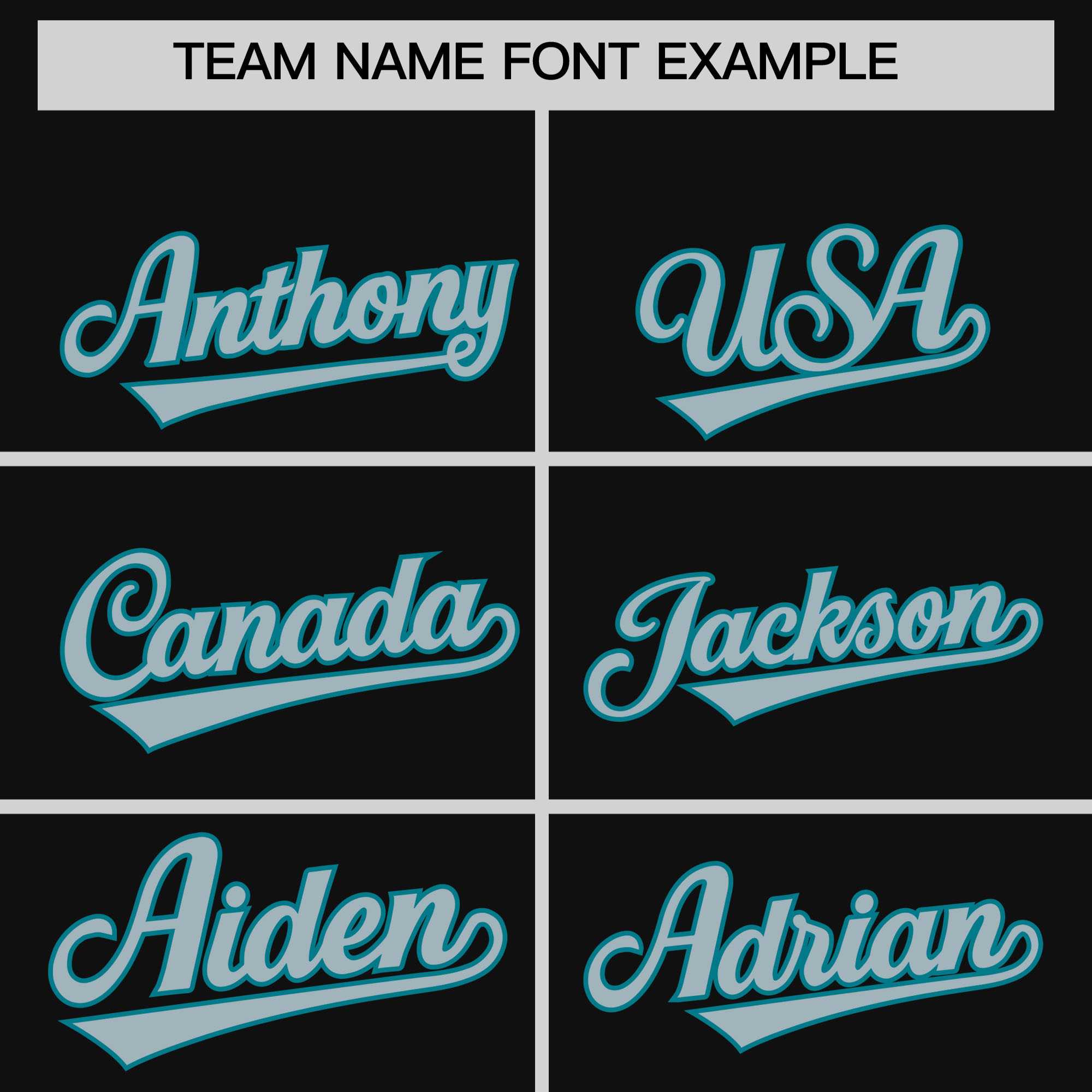 Custom Black Teal Baroque Style Personalized Baseball Jersey