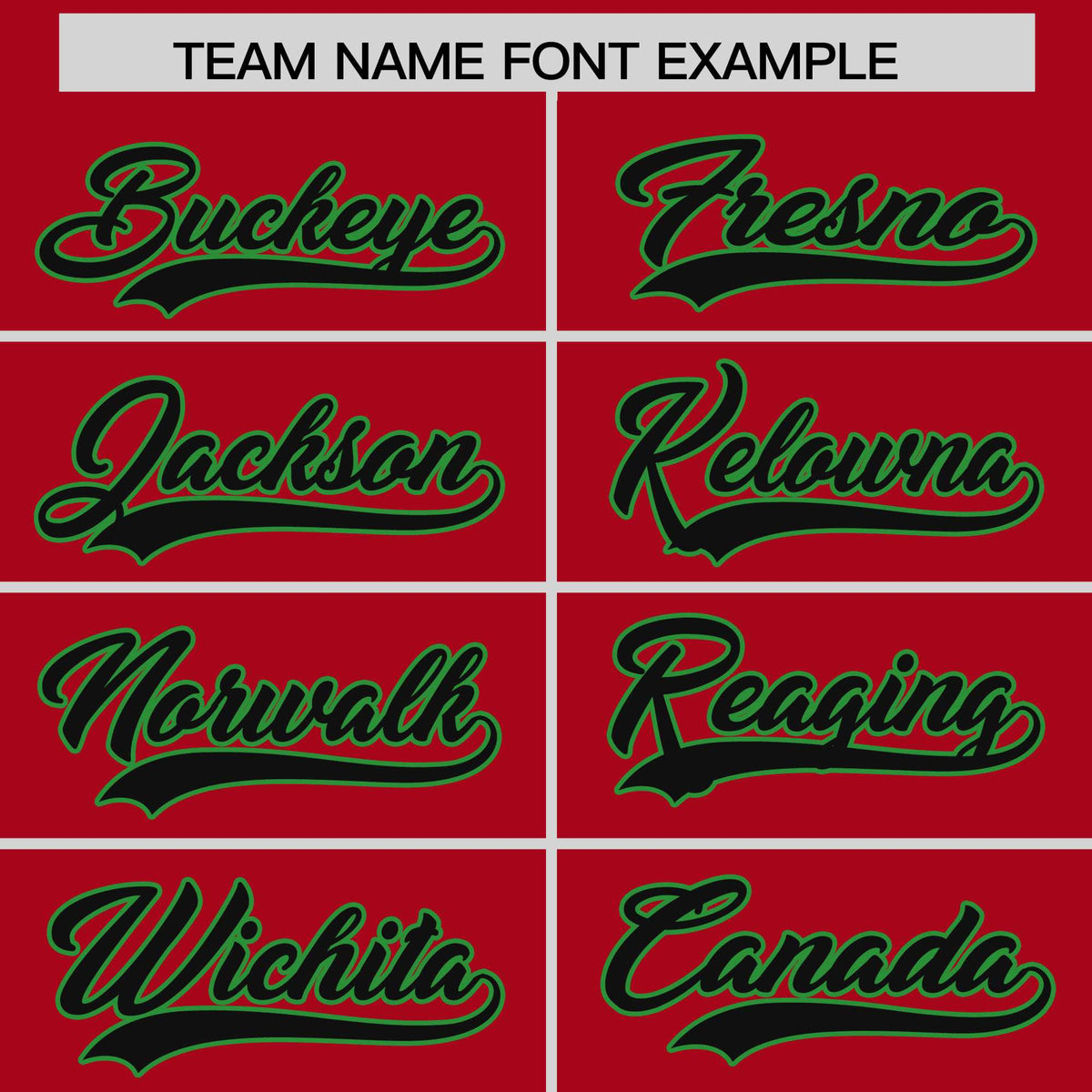 Custom Red Kelly Green Baroque Style Personalized Baseball Jersey