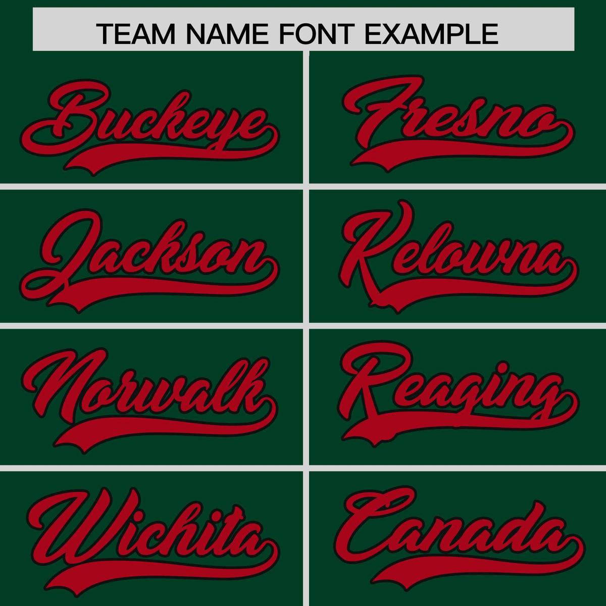 Custom Green Red Baroque Style Personalized Baseball Jersey