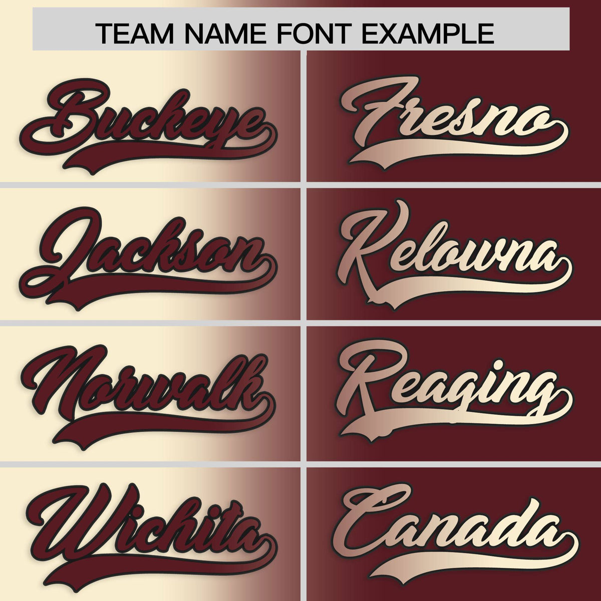 Custom Cream Burgundy Two Tone Gradient Fashion Authentic Baseball Jersey