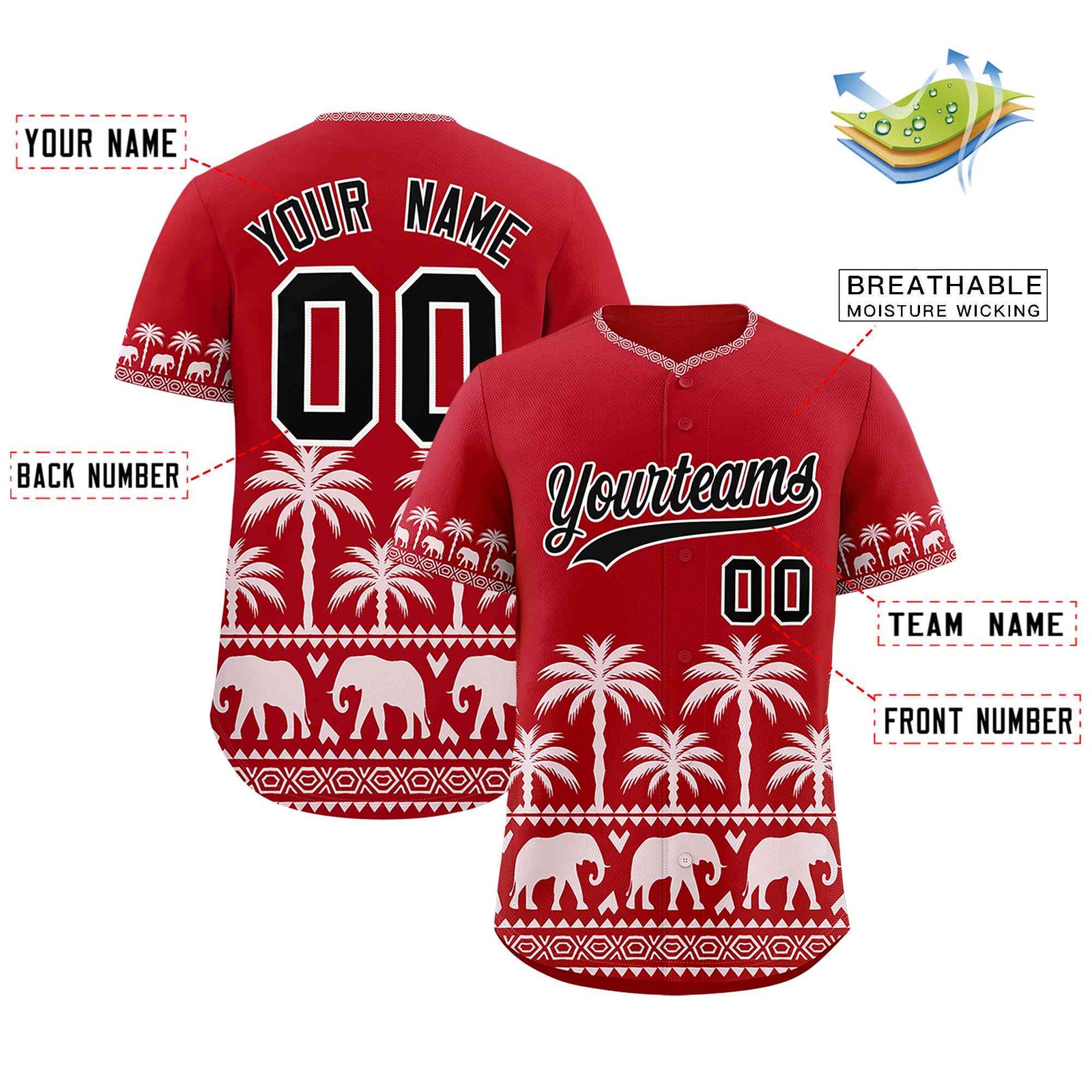 Custom Red White Graffiti Pattern Personalized Bossinia Style Authentic Baseball Jersey