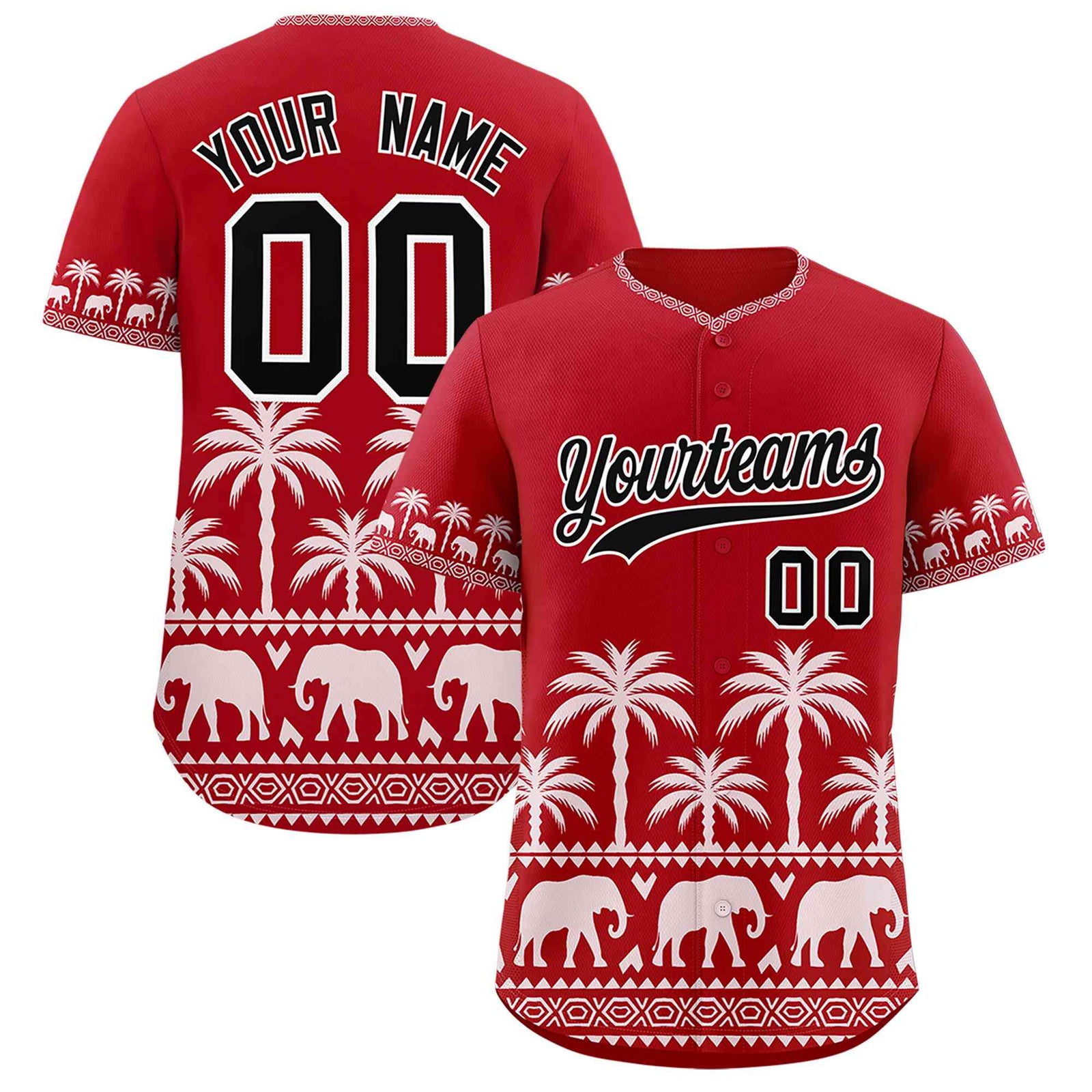 Custom Red White Graffiti Pattern Personalized Bossinia Style Authentic Baseball Jersey