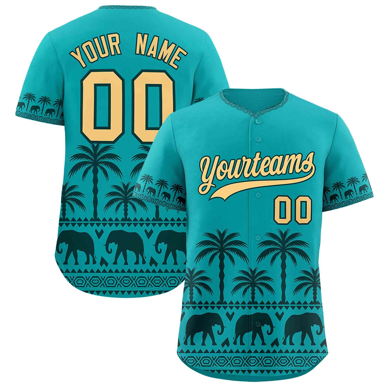 Custom Aqua Midnight Green Graffiti Pattern Personalized Bossinia Style Authentic Baseball Jersey
