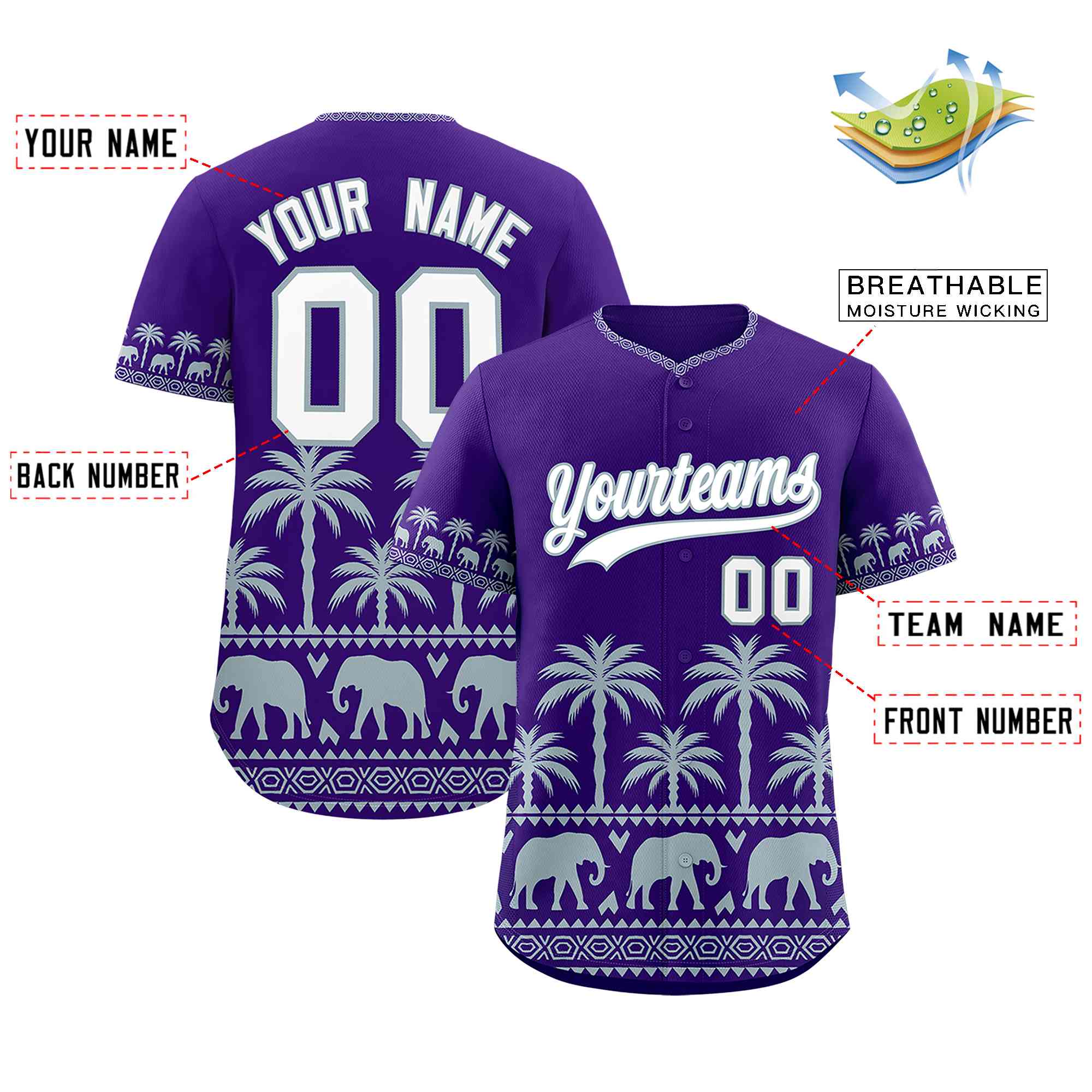 Custom Purple Silver Graffiti Pattern Personalized Bossinia Style Authentic Baseball Jersey