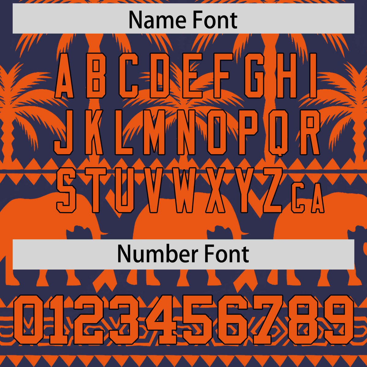 Custom Navy Orange Graffiti Pattern Personalized Bossinia Style Authentic Baseball Jersey