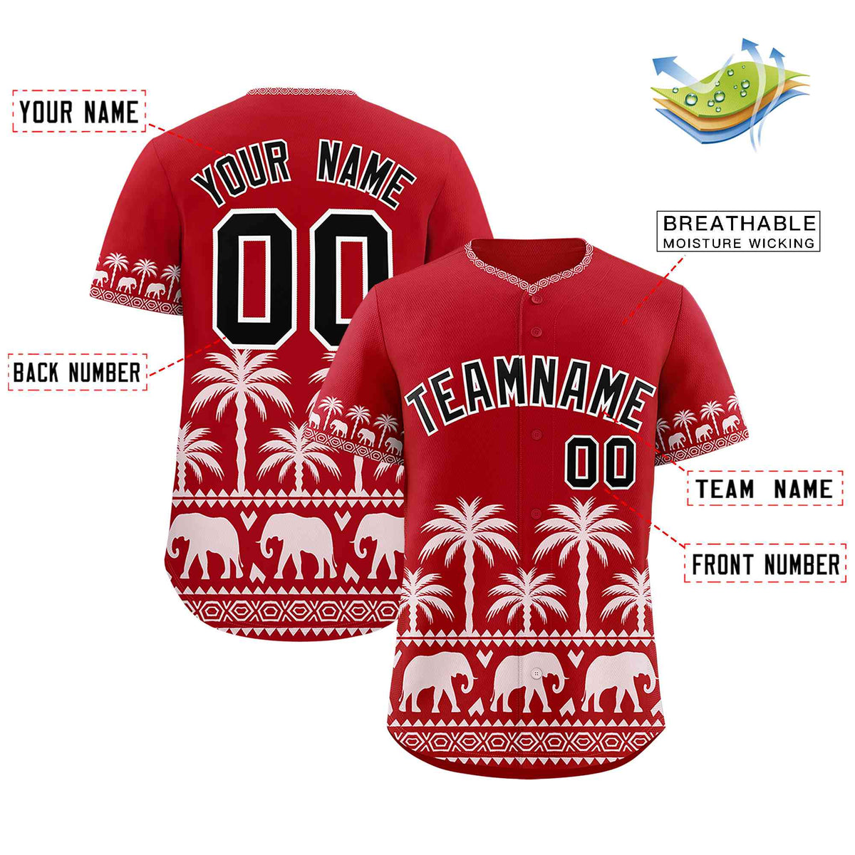 Custom Red White Graffiti Pattern Personalized Bossinia Style Authentic Baseball Jersey