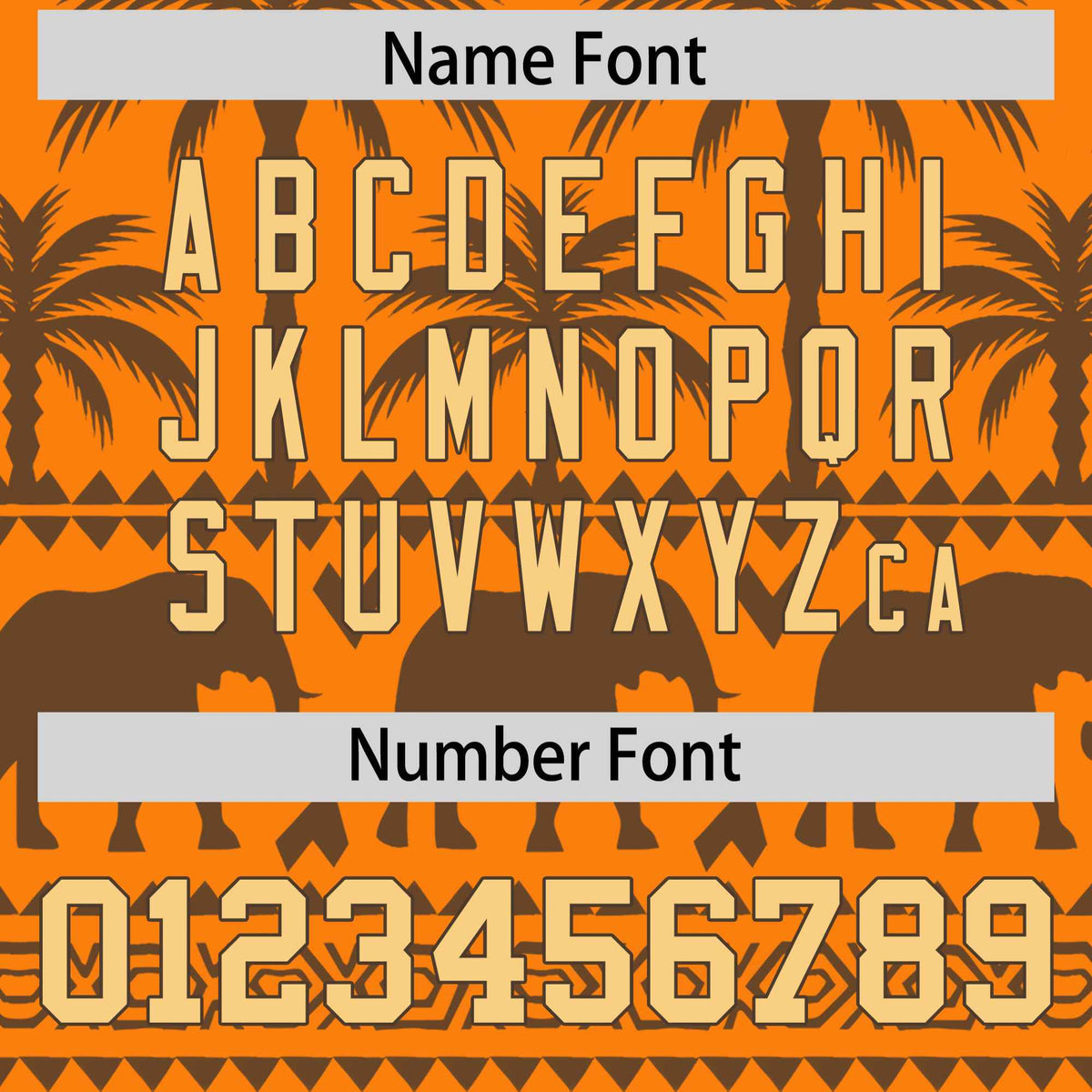 Custom Orange Light Brown Graffiti Pattern Personalized Bossinia Style Authentic Baseball Jersey