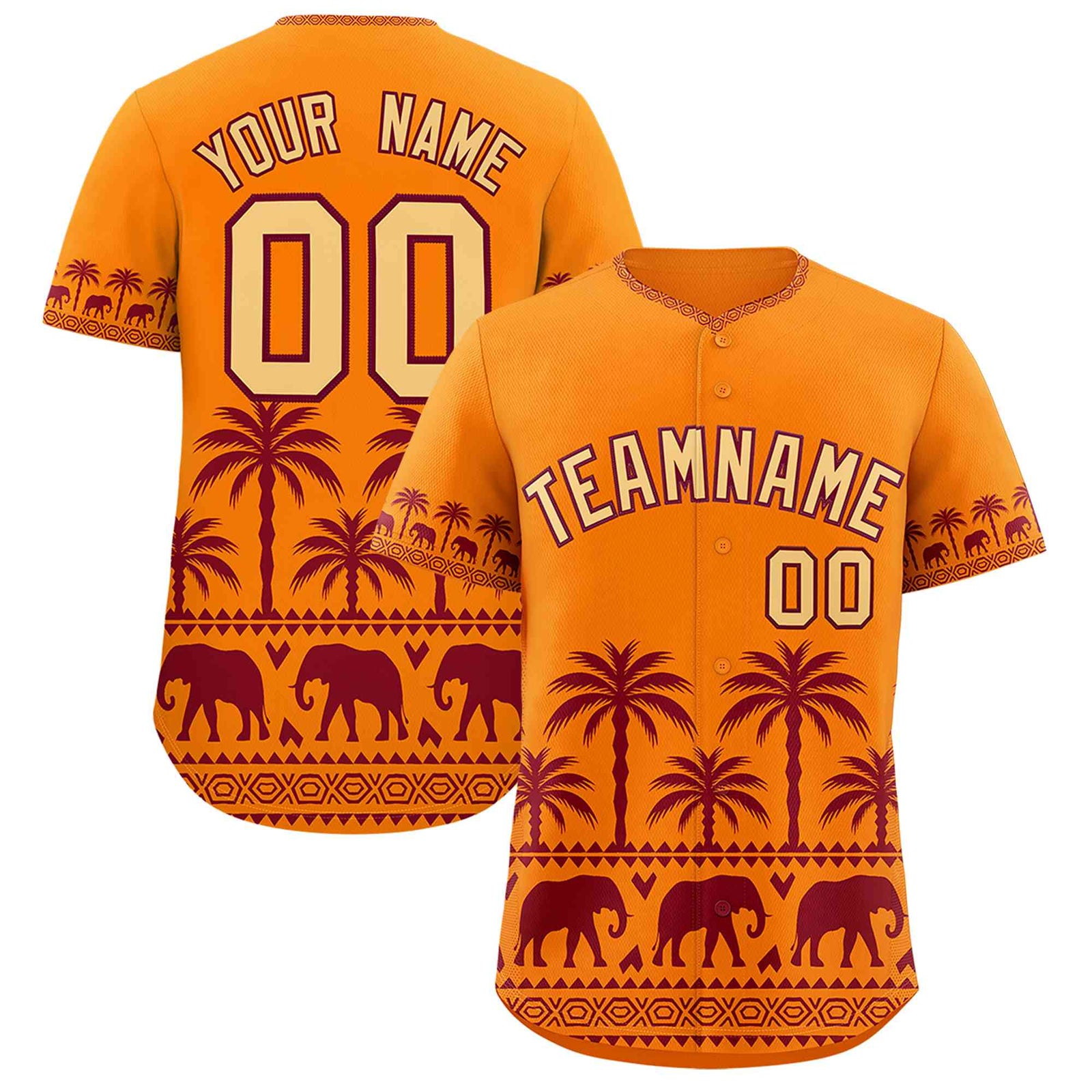 Custom Orange Crimson Graffiti Pattern Personalized Bossinia Style Authentic Baseball Jersey