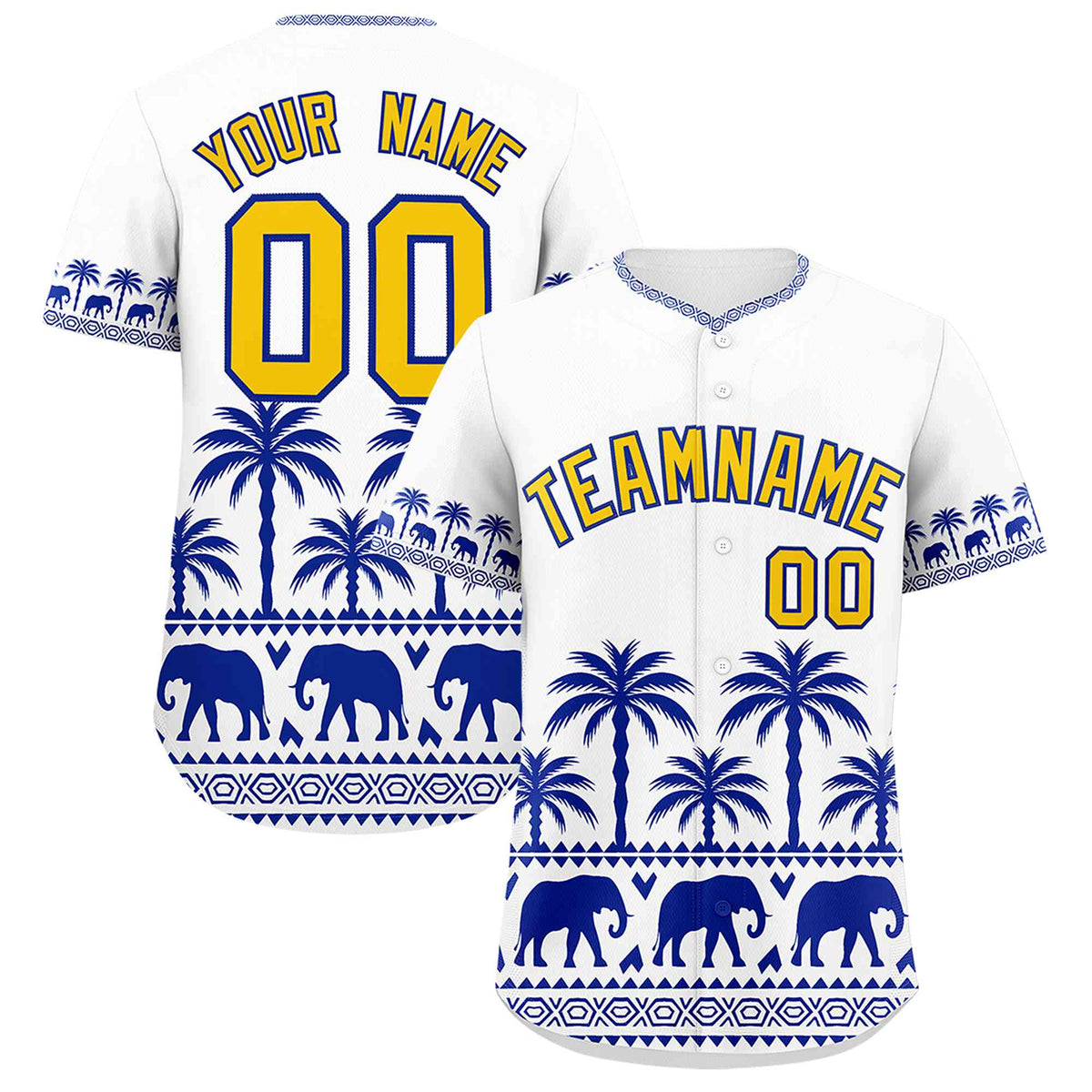 Custom White Royal Graffiti Pattern Personalized Bossinia Style Authentic Baseball Jersey