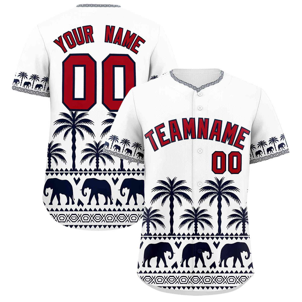Custom White Navy Graffiti Pattern Personalized Bossinia Style Authentic Baseball Jersey