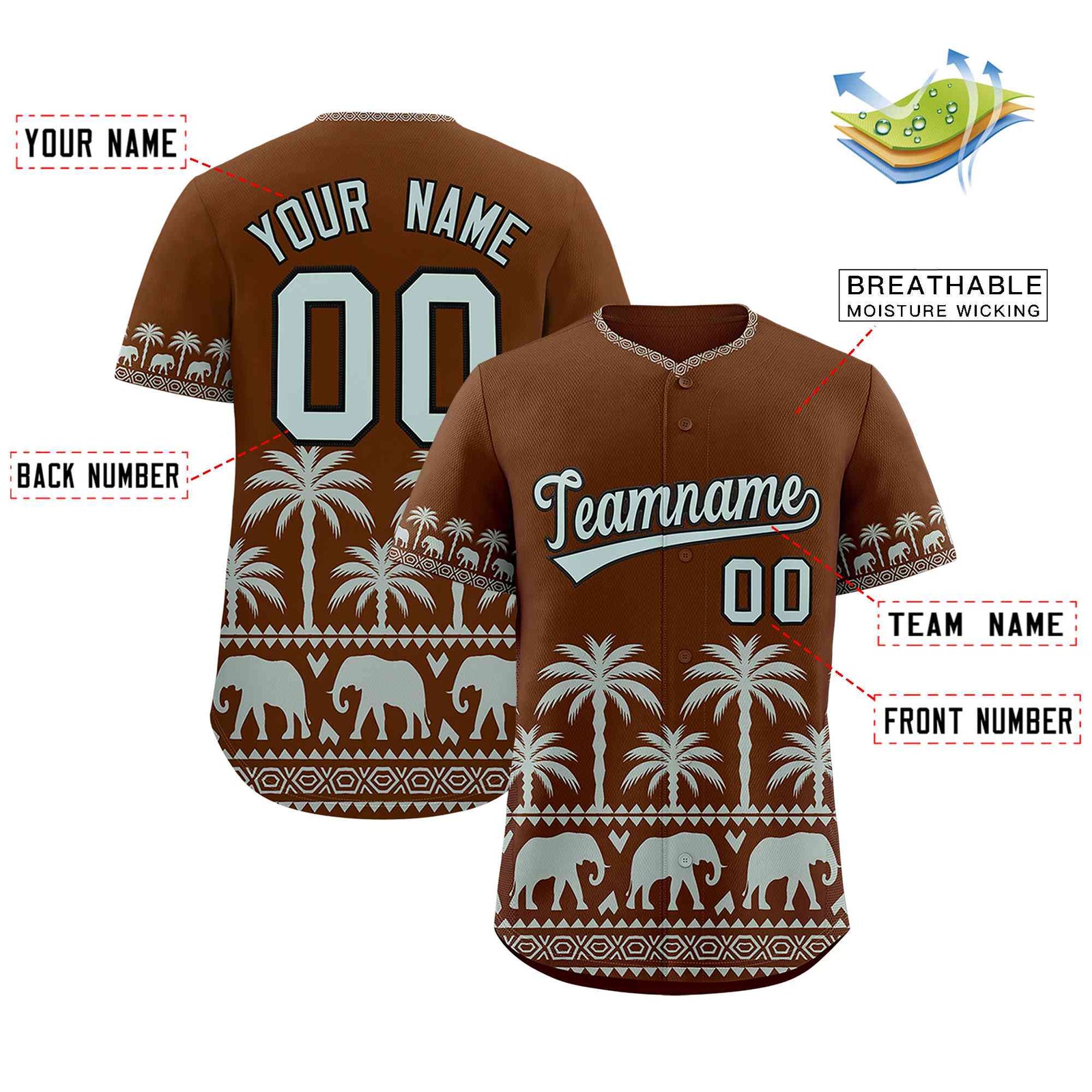 Custom Brown Silver-Gray Graffiti Pattern Personalized Bossinia Style Authentic Baseball Jersey
