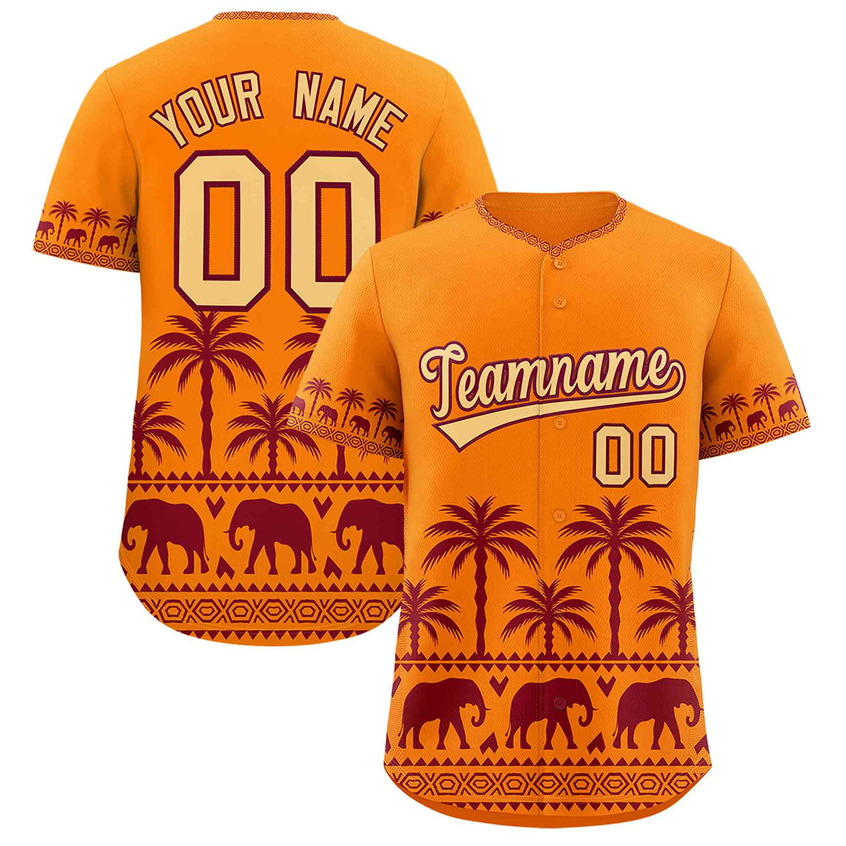 Custom Orange Crimson Graffiti Pattern Personalized Bossinia Style Authentic Baseball Jersey