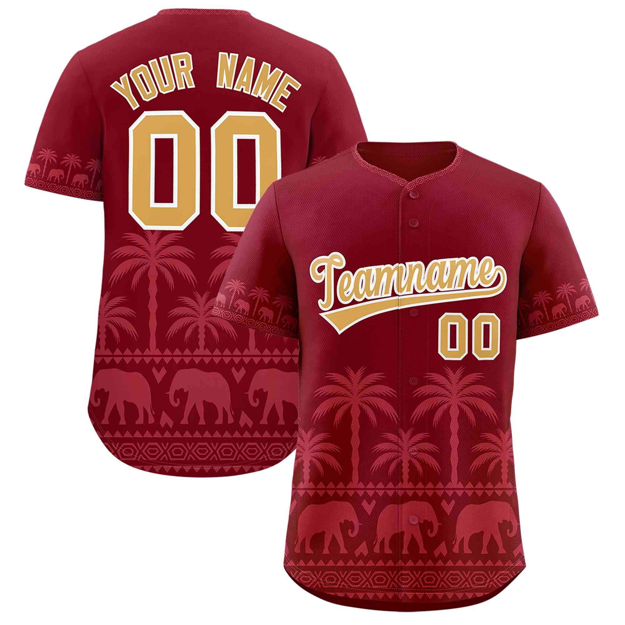 Custom Crimson Light Red Graffiti Pattern Personalized Bossinia Style Authentic Baseball Jersey