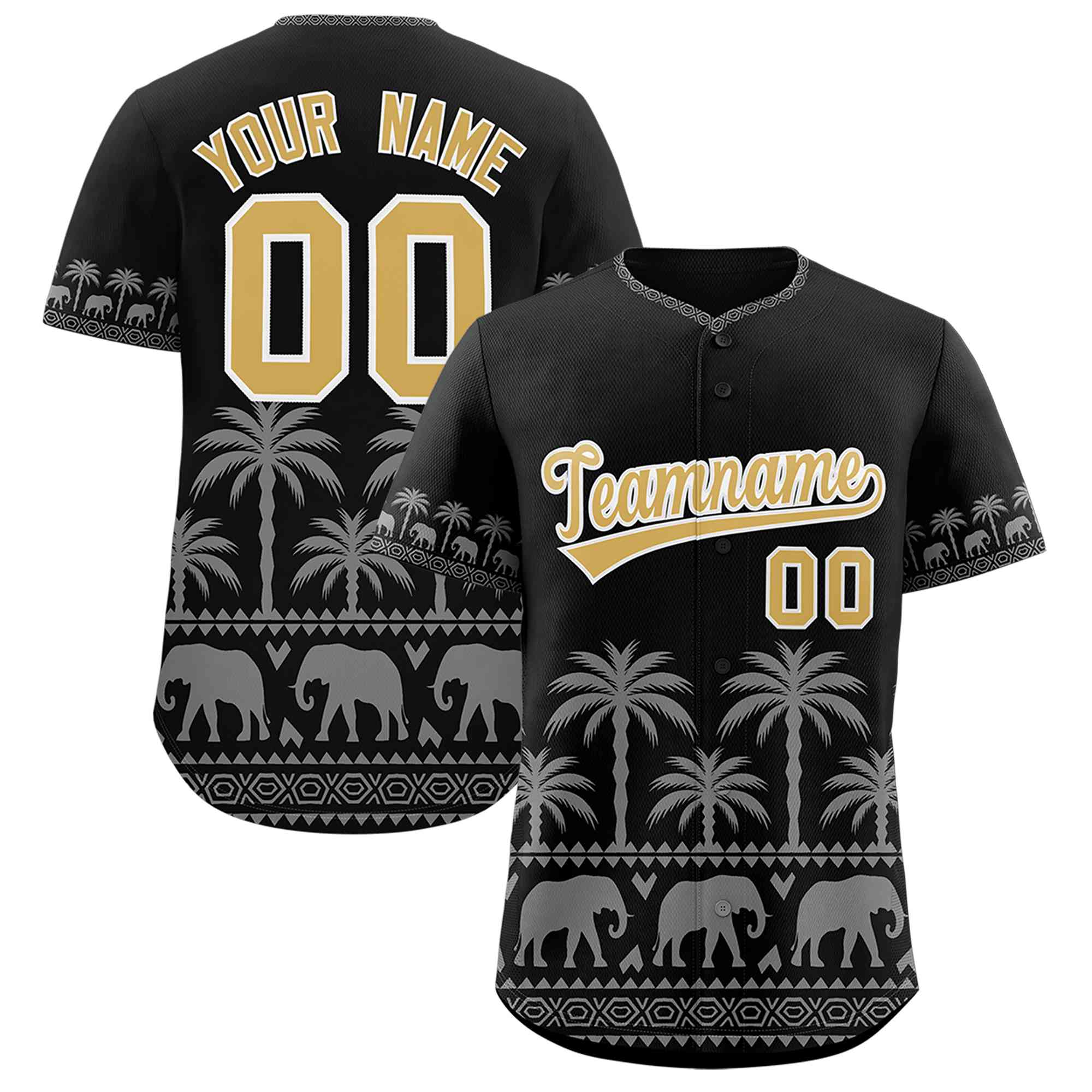 Custom Black Gray Graffiti Pattern Personalized Bossinia Style Authentic Baseball Jersey