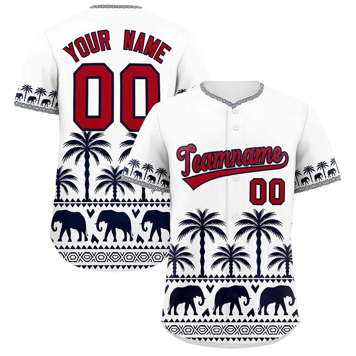 Custom White Navy Graffiti Pattern Personalized Bossinia Style Authentic Baseball Jersey