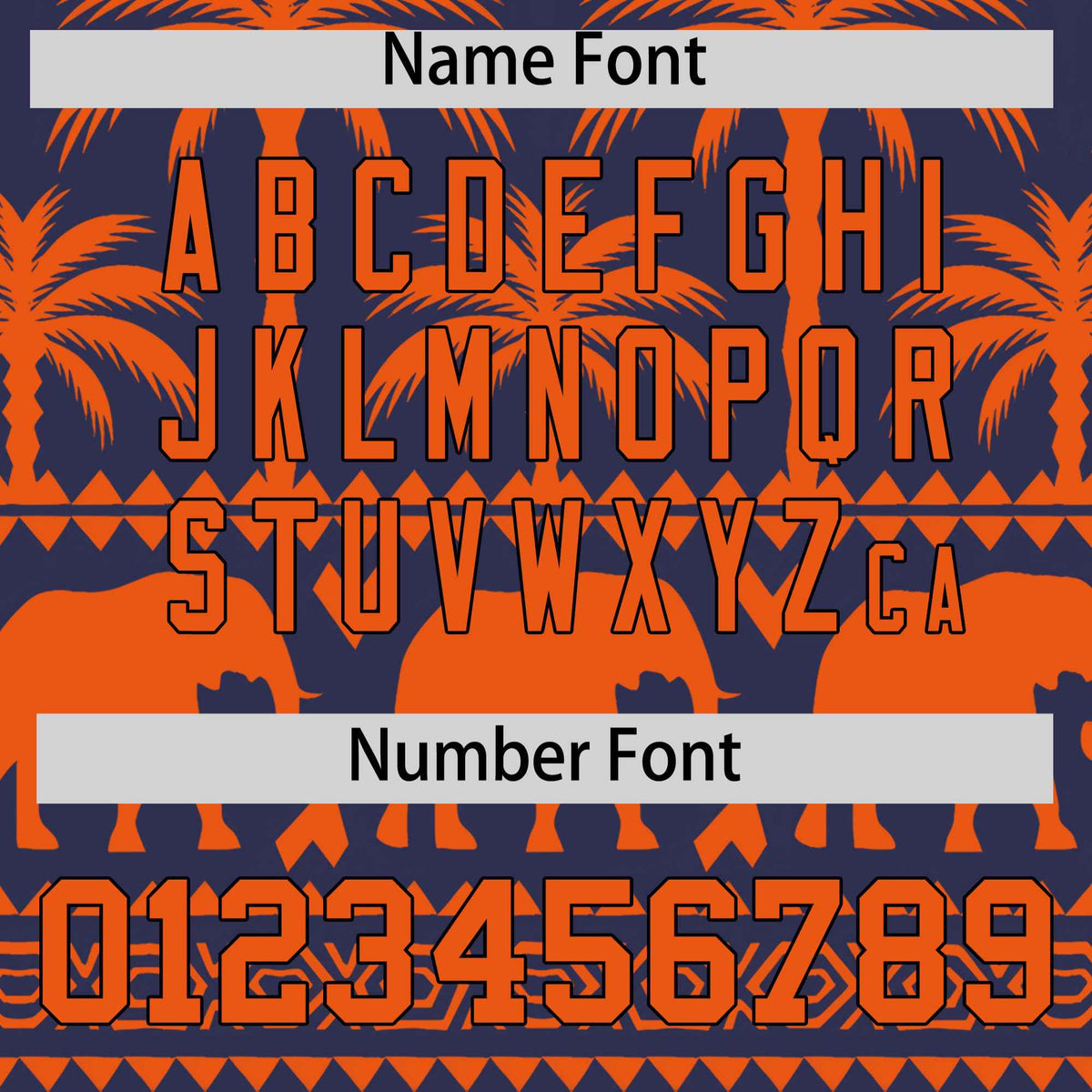 Custom Navy Orange Graffiti Pattern Personalized Bossinia Style Authentic Baseball Jersey