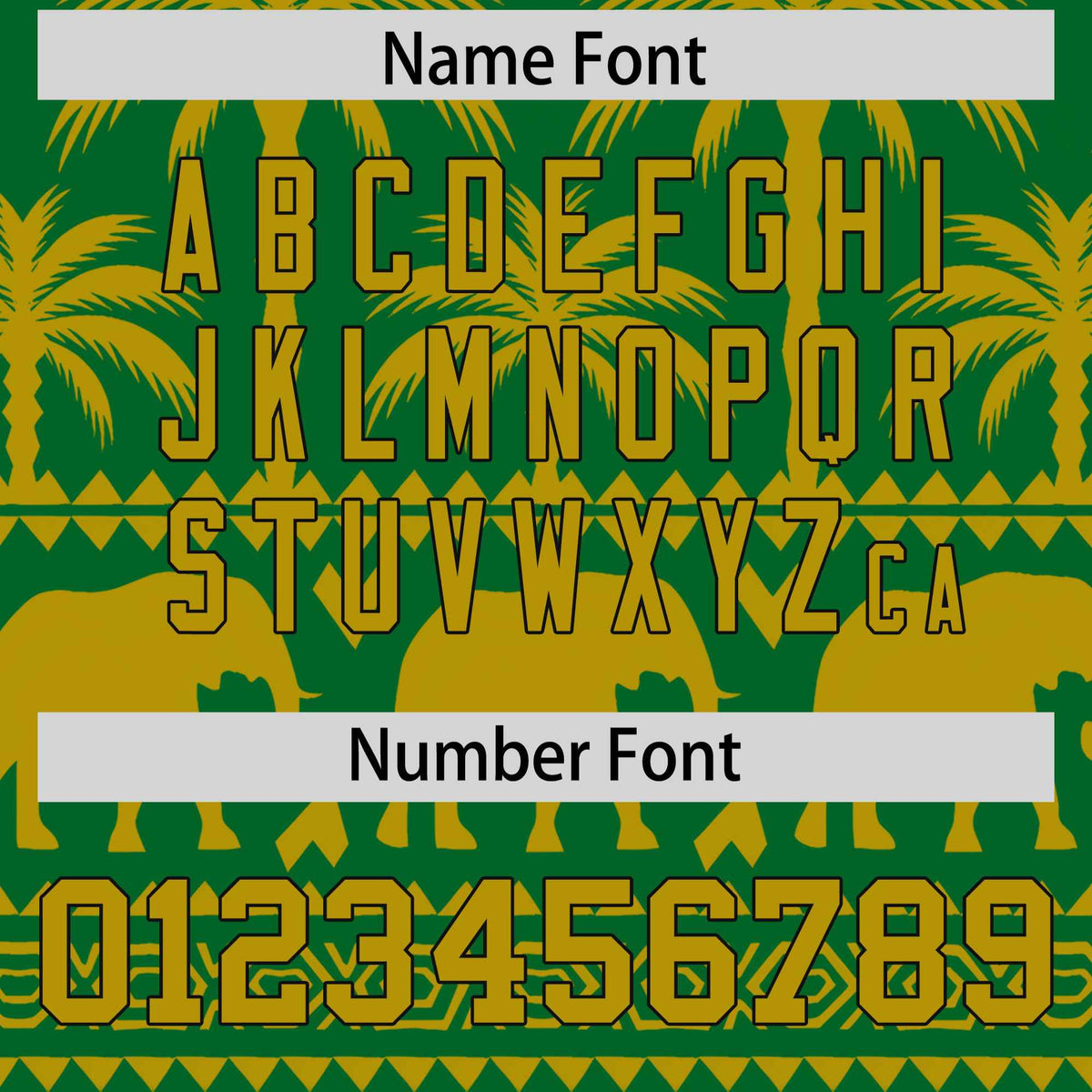 Custom Kelly Green Old Gold Graffiti Pattern Personalized Bossinia Style Authentic Baseball Jersey