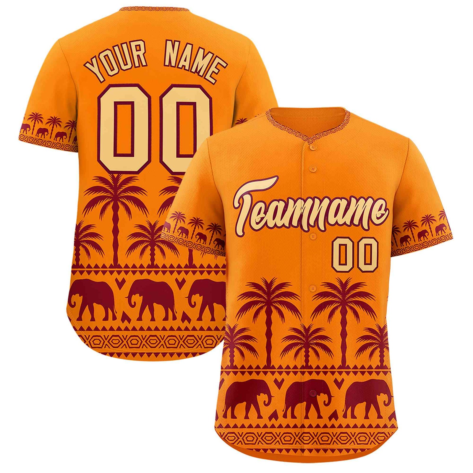 Custom Orange Crimson Graffiti Pattern Personalized Bossinia Style Authentic Baseball Jersey
