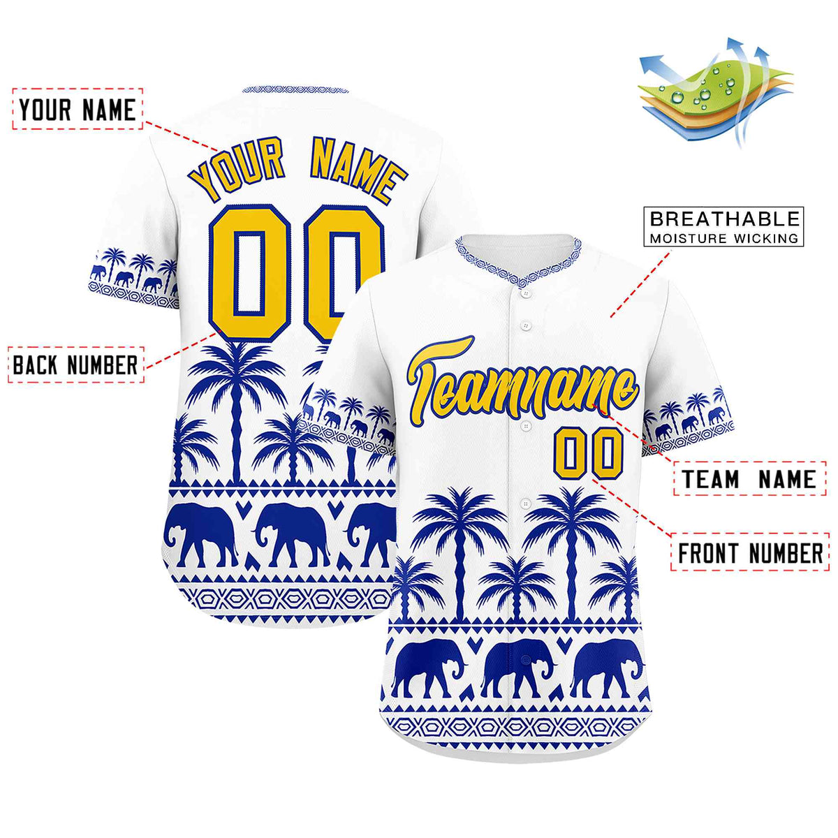 Custom White Royal Graffiti Pattern Personalized Bossinia Style Authentic Baseball Jersey