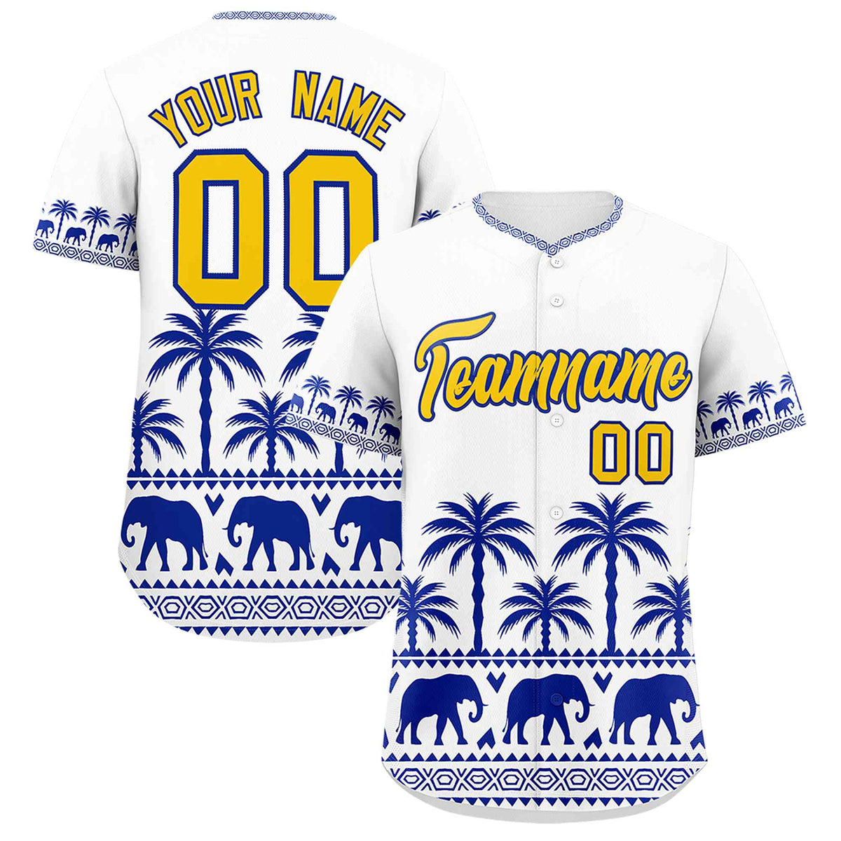 Custom White Royal Graffiti Pattern Personalized Bossinia Style Authentic Baseball Jersey