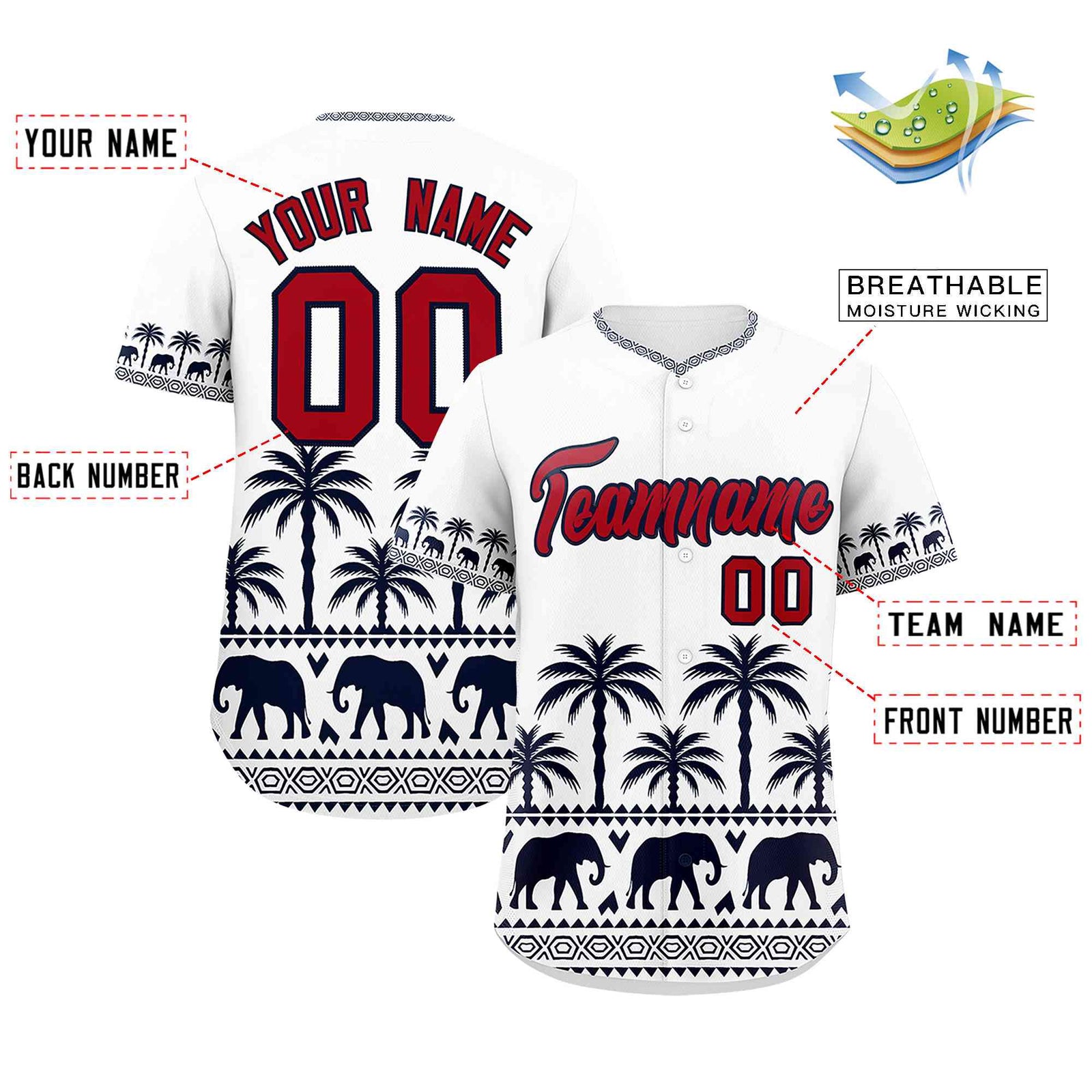 Custom White Navy Graffiti Pattern Personalized Bossinia Style Authentic Baseball Jersey