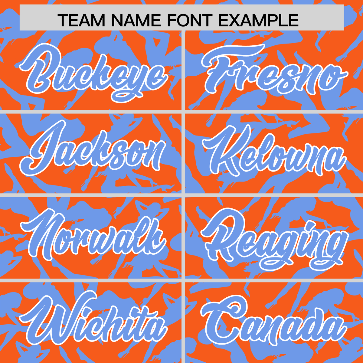 Custom Orange Light Blue Playboy Graffiti Pattern Authentic Baseball Jersey