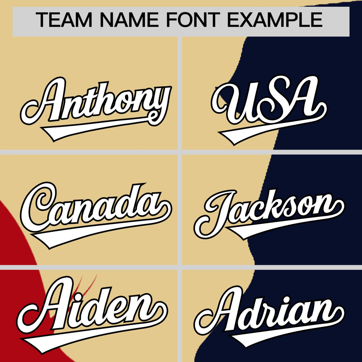 Custom Khaki Red Navy Silhouettes of Loving Couple Valentine's Day Baseball Jersey| KXKSHOP