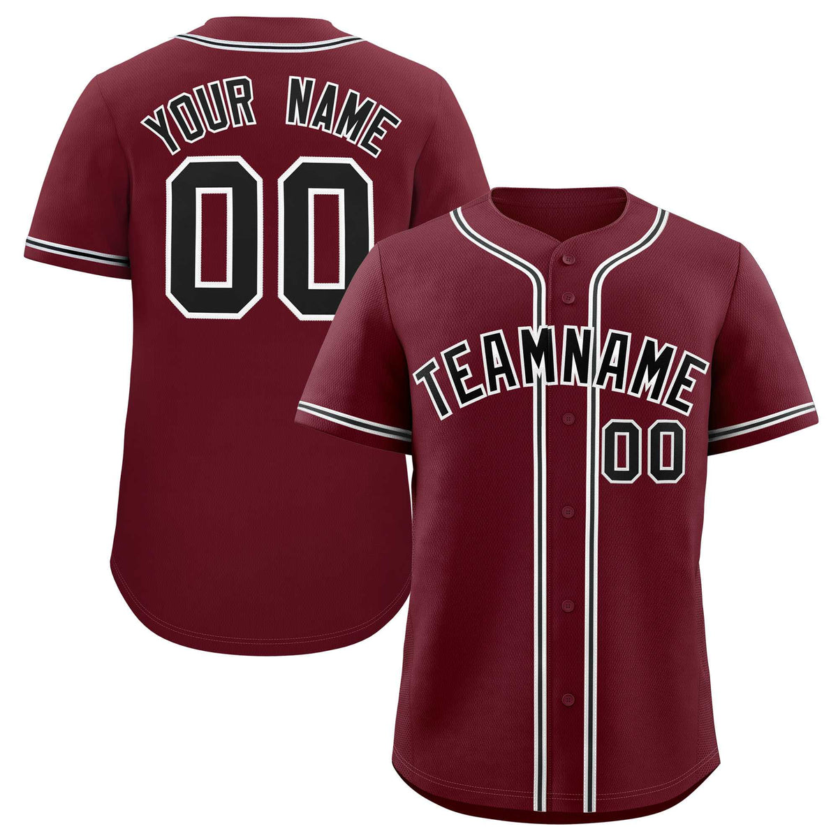 Custom Maroon Classic Style Authentic Baseball Jersey