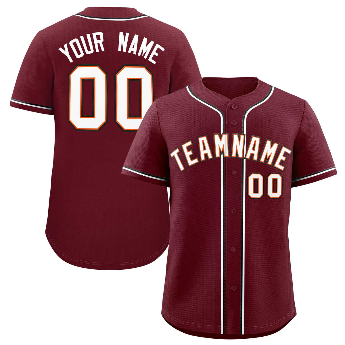 Custom Maroon Classic Style Authentic Baseball Jersey