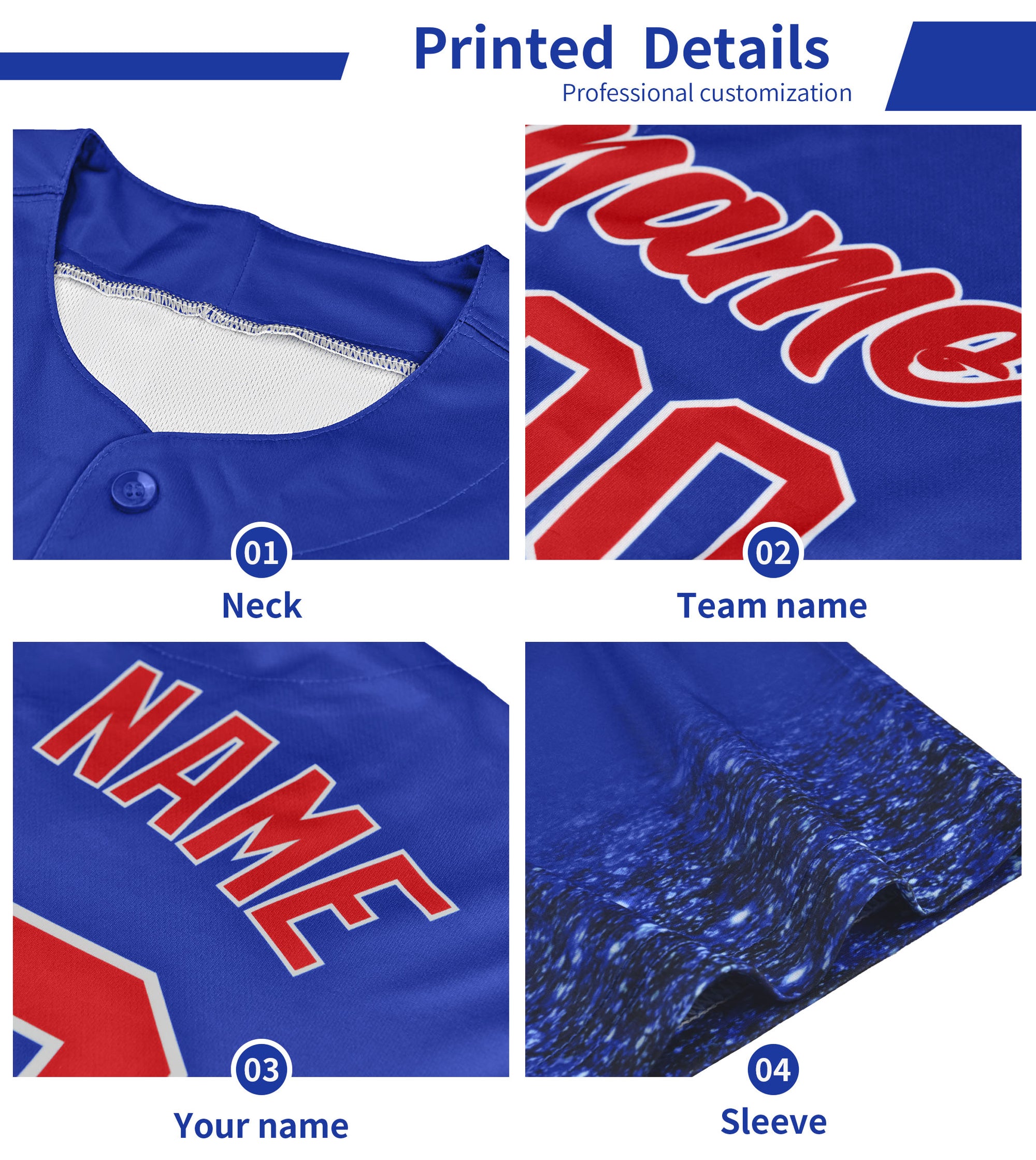 Custom Royal Red Sequins Pattern Gradient Fashion Authentic Baseball Jersey