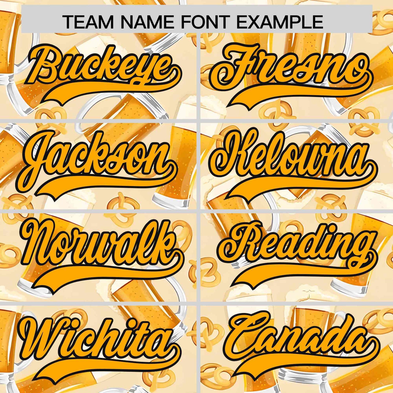 Custom Cream Orange National Beer Day Personalized Beer Pattern Baseball Jersey | Suitable For Groups Or Parties | KXKSHOP