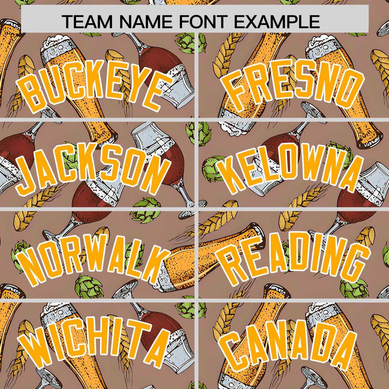 Custom Old Gold National Beer Day Personalized Beer Pattern Baseball Jersey | Suitable For Groups Or Parties | KXKSHOP