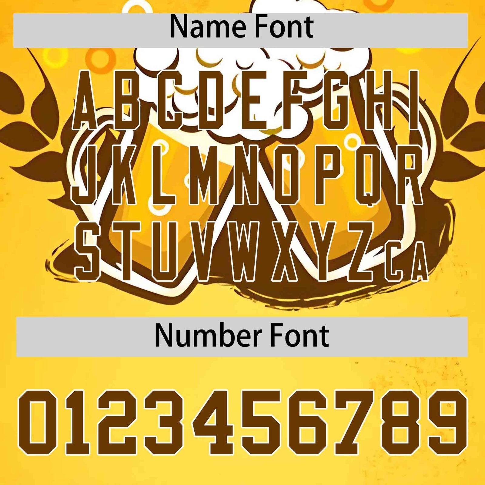 Custom Yellow Light Brown National Beer Day Personalized Beer Pattern Baseball Jersey | Suitable For Groups Or Parties | KXKSHOP