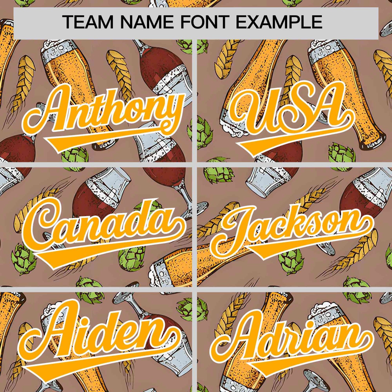 Custom Old Gold National Beer Day Personalized Beer Pattern Baseball Jersey | Suitable For Groups Or Parties | KXKSHOP