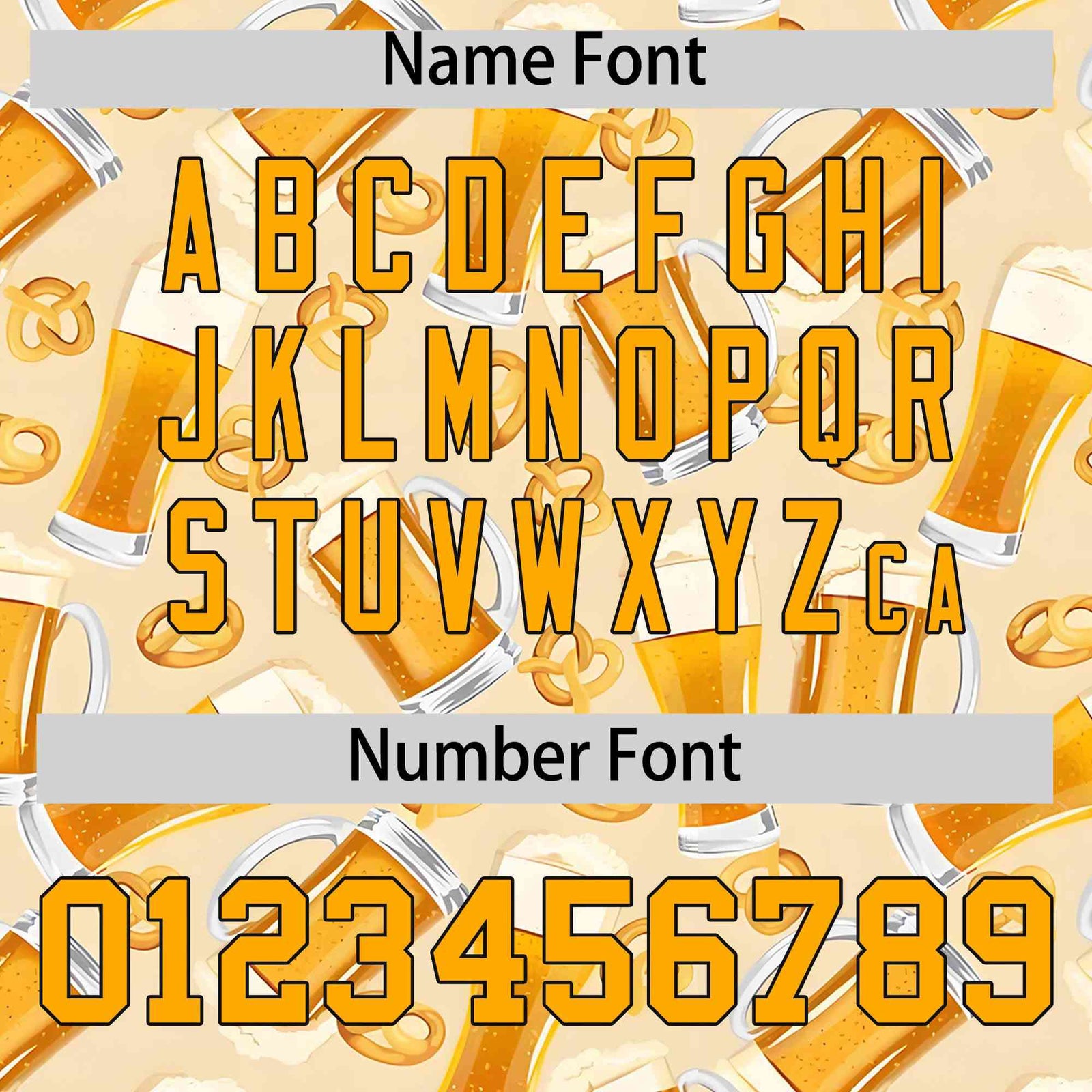 Custom Cream Orange National Beer Day Personalized Beer Pattern Baseball Jersey | Suitable For Groups Or Parties | KXKSHOP