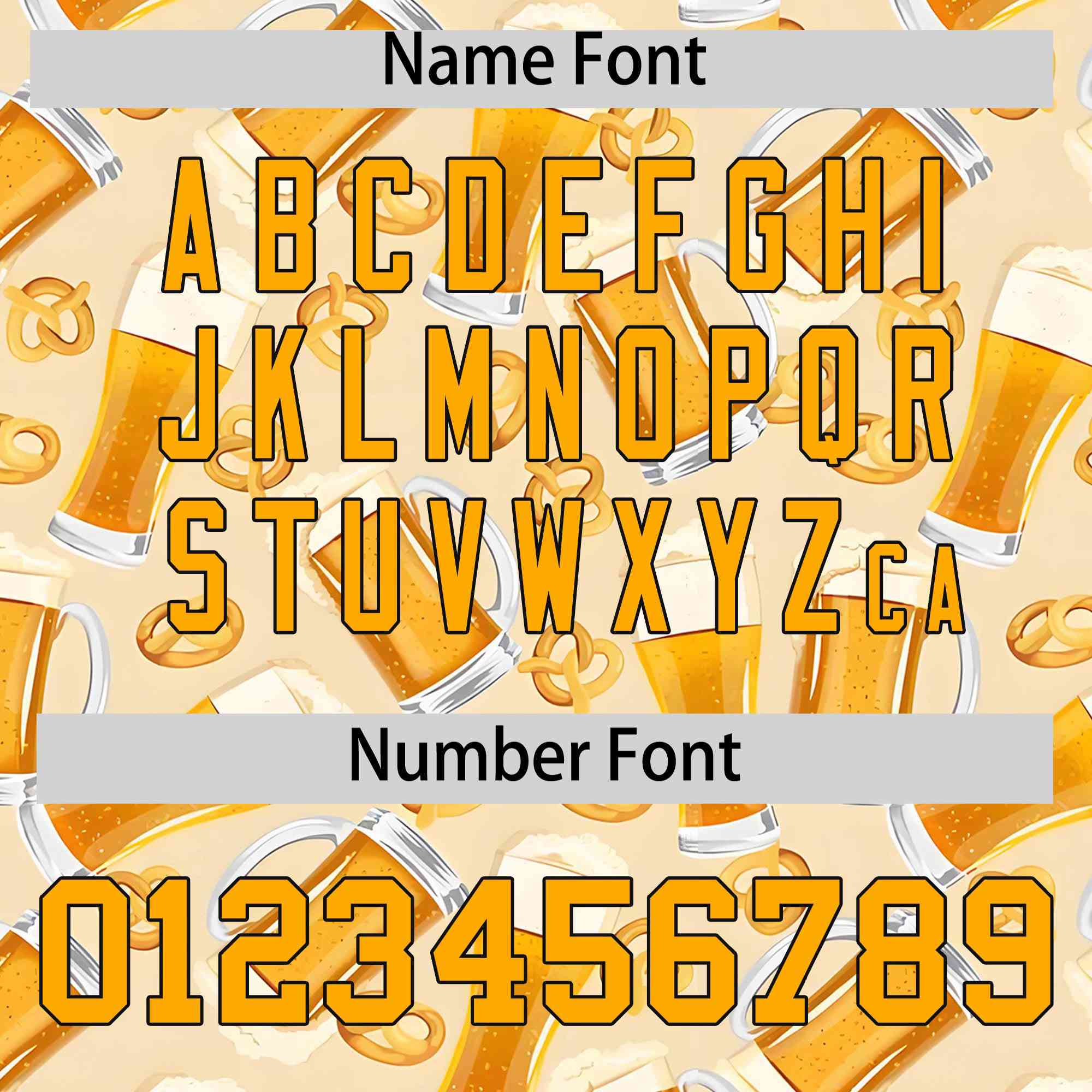 Custom Cream Orange National Beer Day Personalized Beer Pattern Baseball Jersey | Suitable For Groups Or Parties | KXKSHOP