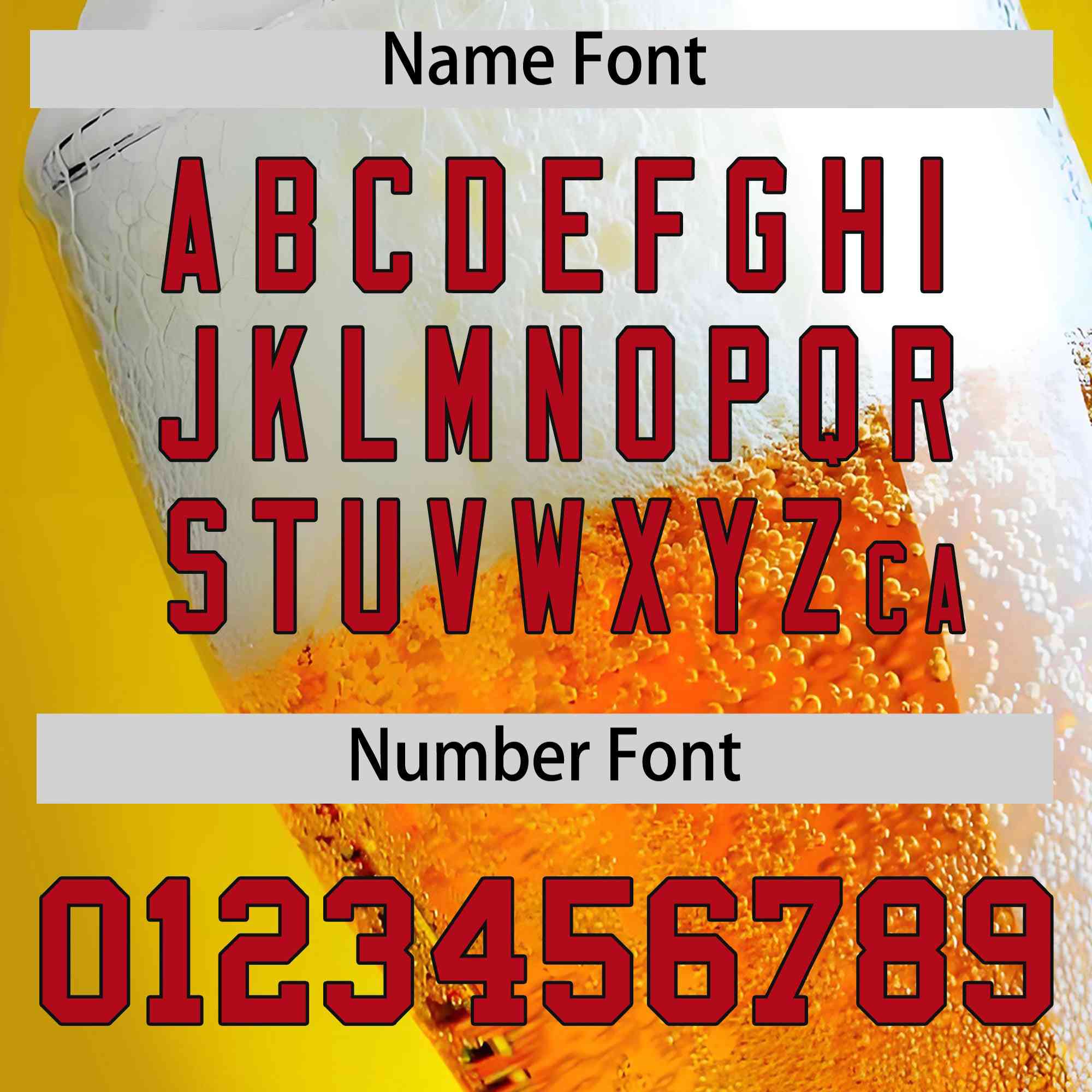 Custom Old Gold Red National Beer Day Personalized Beer Pattern Baseball Jersey | Suitable For Groups Or Parties | KXKSHOP