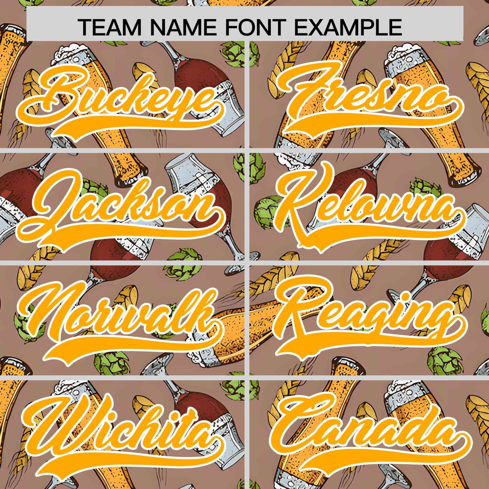 Custom Old Gold National Beer Day Personalized Beer Pattern Baseball Jersey | Suitable For Groups Or Parties | KXKSHOP