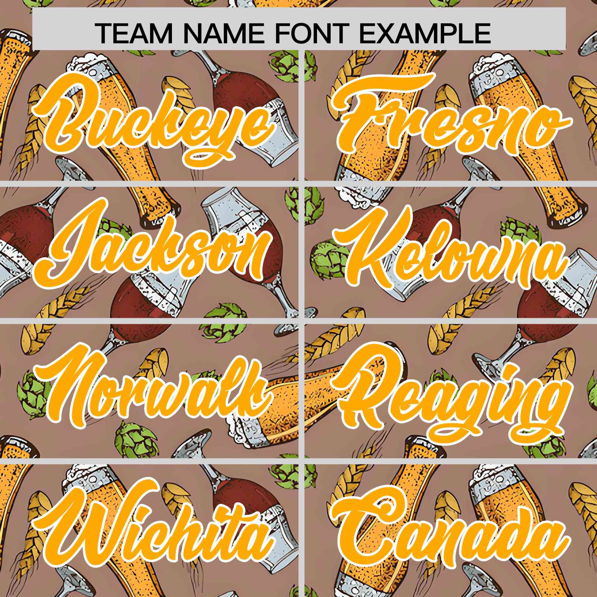 Custom Old Gold National Beer Day Personalized Beer Pattern Baseball Jersey | Suitable For Groups Or Parties | KXKSHOP